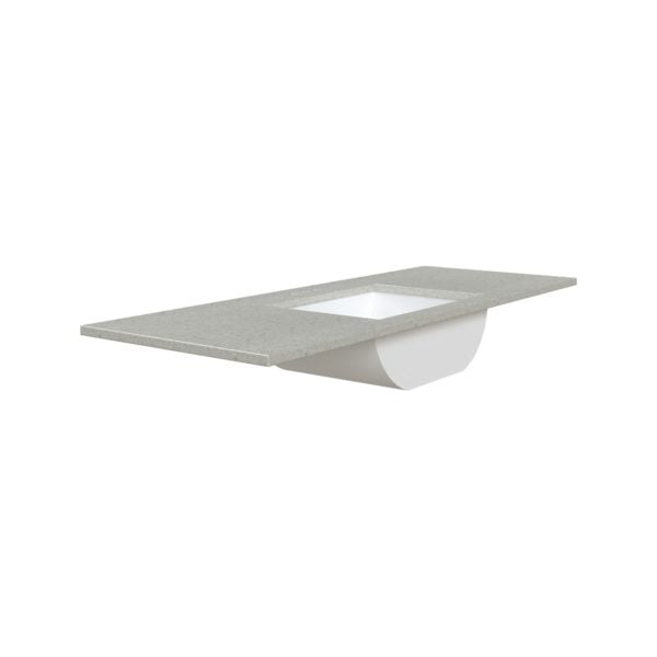 Silver Poplar 49 in. W x 22 in. D Cultured Marble Rectangular Undermount Single Basin Vanity Top