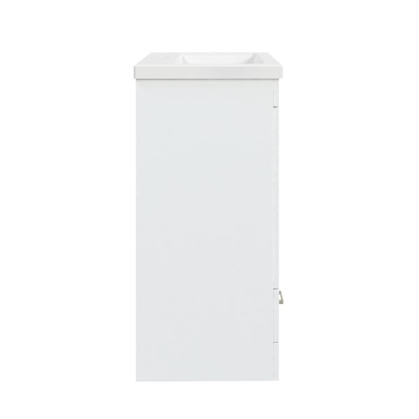 Southernwood 30-1/8"W x 15-1/2"D White Vanity and White Ceramic Vanity Top with Rectangular Integrated Bowl