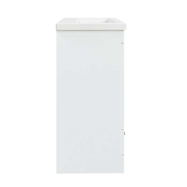 Southernwood 36"W x 15-1/2"D White Vanity and White Ceramic Vanity Top with Rectangular Integrated Bowl