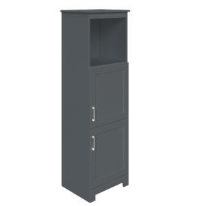 Southernwood 18-1/2"W x 15-1/8"D x 60"H Cool Gray Linen Cabinet