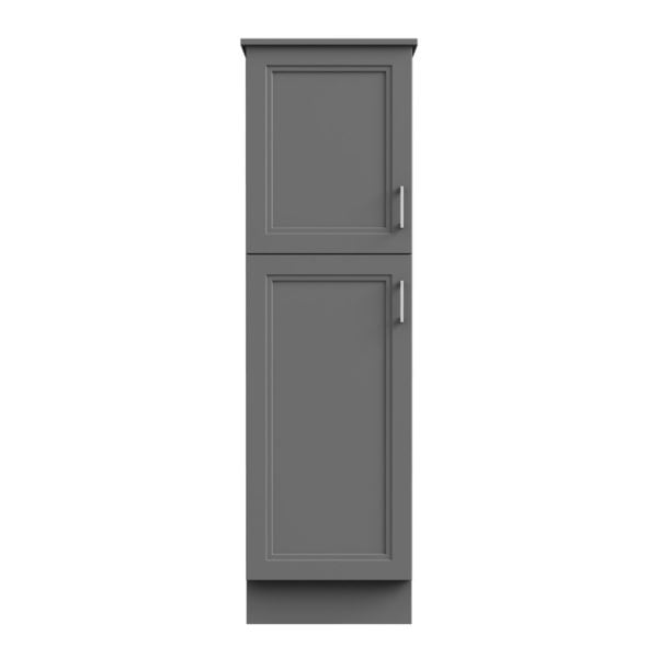 Strattford 18"W x 19 1/8"D x 60"H Matte Pewter Linen Cabinet