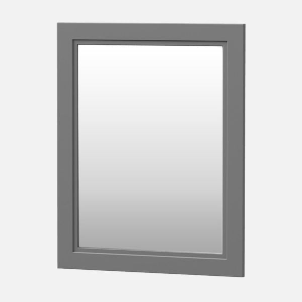 Strattford 24"W x 30"H Matte Pewter Framed Mirror