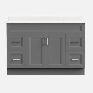 Strattford 48"W x 21"D Matte Pewter Bathroom Vanity Cabinet