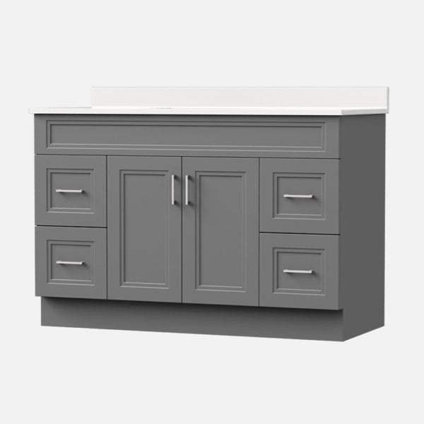 Strattford 48"W x 21"D Matte Pewter Bathroom Vanity Cabinet