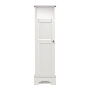 Weigela 13"W x 10-3/8"D x 47-1/8"H Cotton White Linen Cabinet