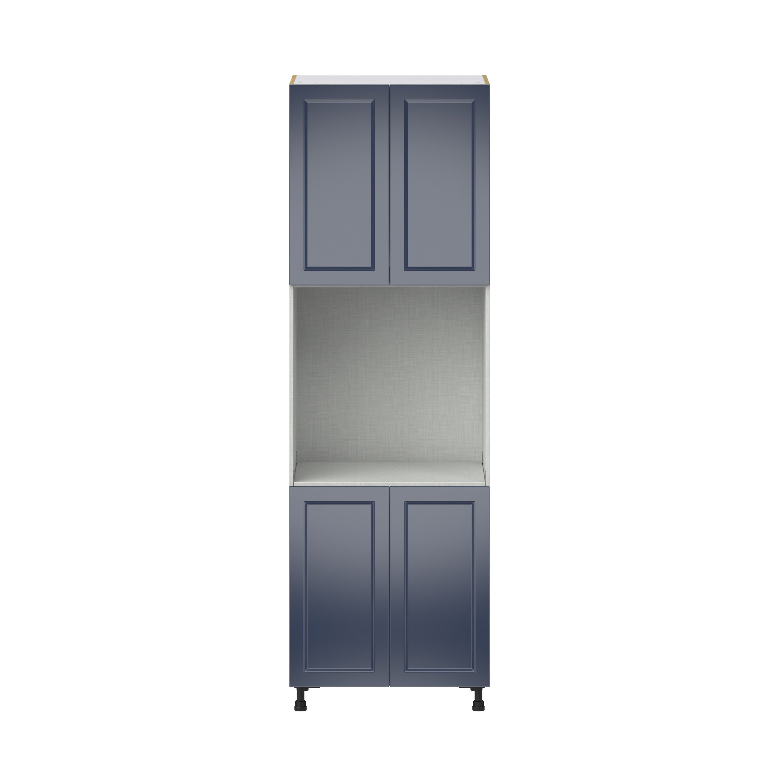 Camellia Painted Midnight Blue Recessed Assembled Single Oven Cabinet (30 in. W x 94.5 in. H x 24 in. D)