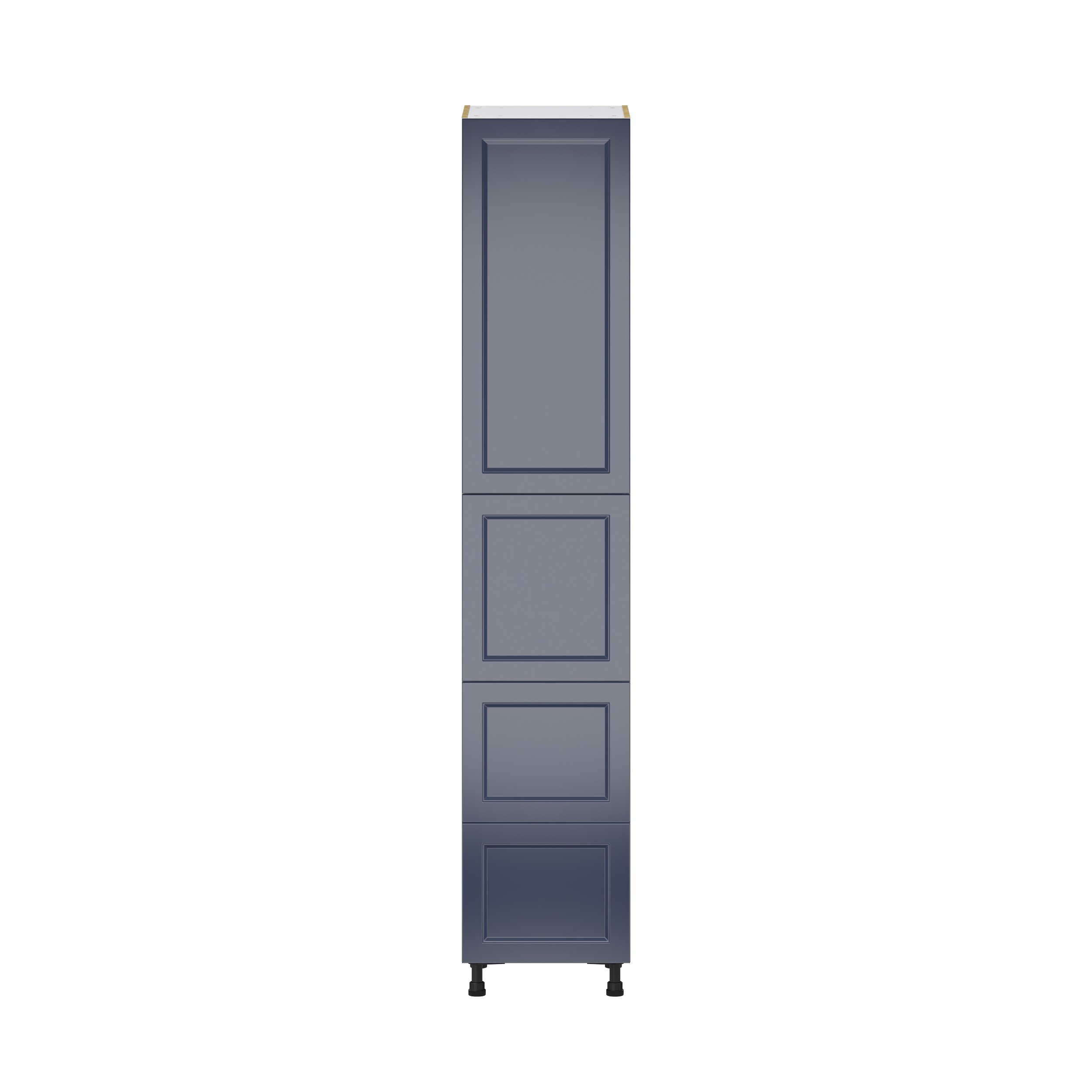 Camellia Painted Midnight Blue Recessed Assembled Pantry Cabinet 1 Doors with 2 Drawers and 2 Inner Drawers (18 in. W X 94.5 in. H X 24 in. D)