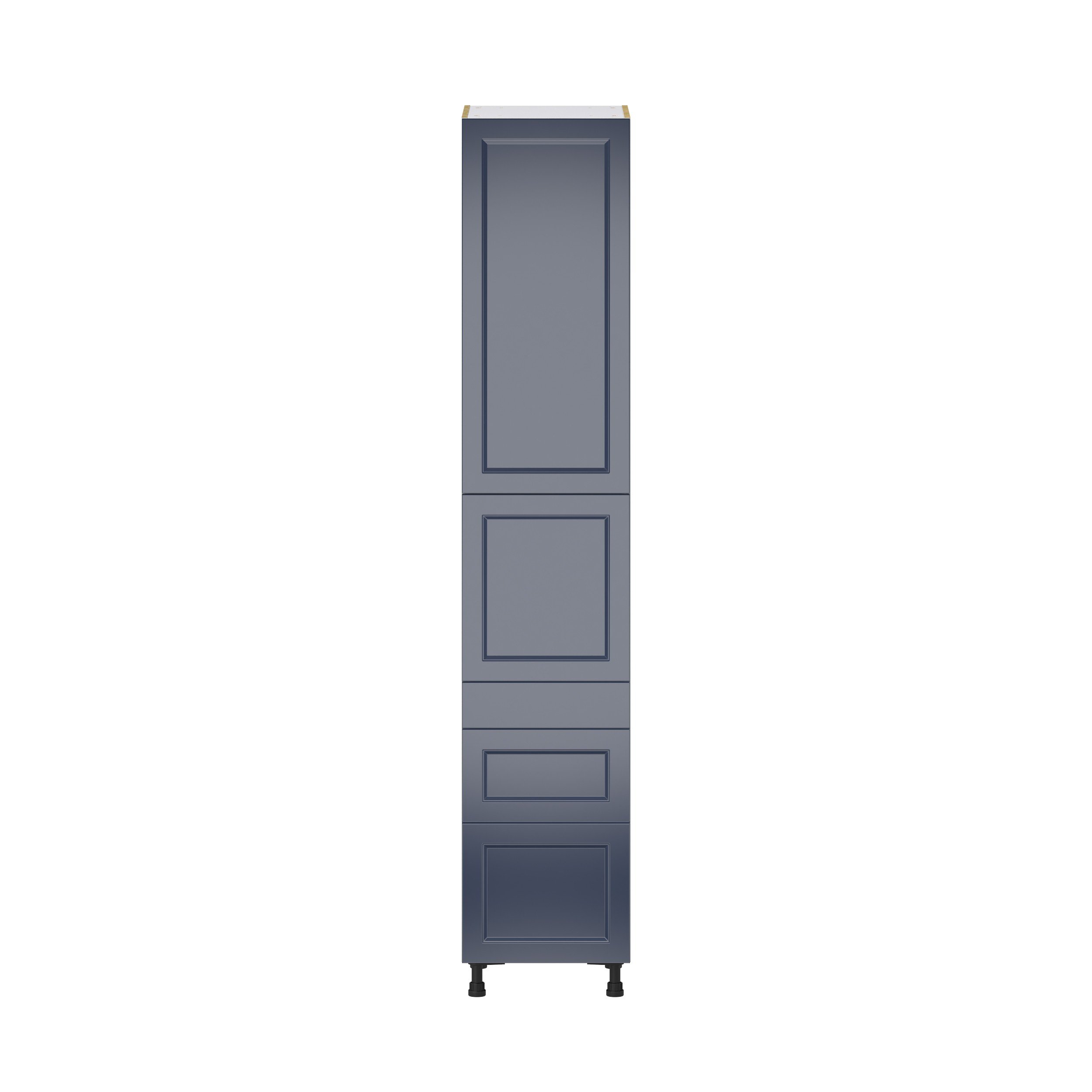 Camellia Painted Midnight Blue Recessed Assembled Pantry Cabinet with 3 Drawers and 2 Inner Drawers (18 in. W X 94.5 in. H X 24 in. D)