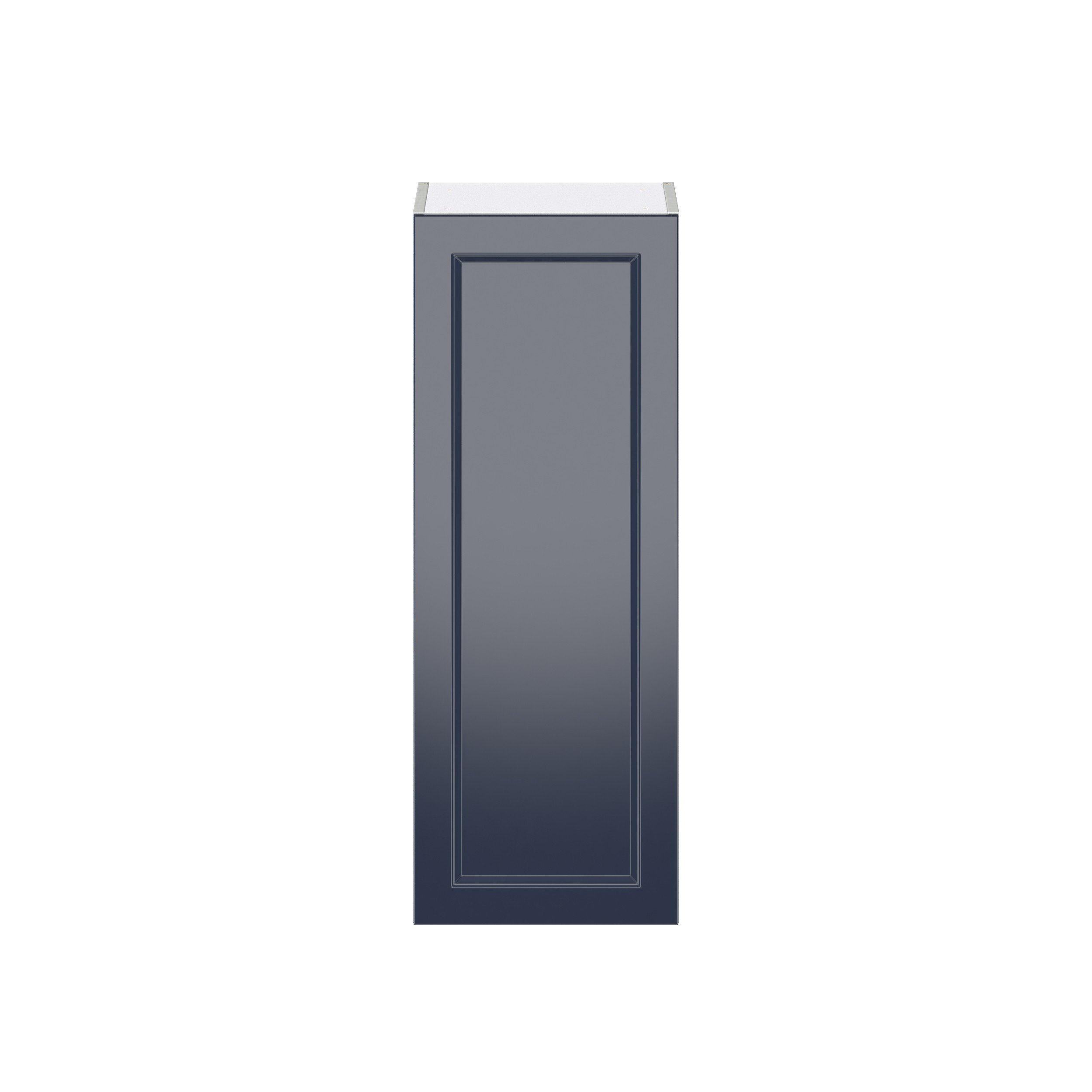 Camellia Painted Midnight Blue Recessed Assembled Wall Cabinet with Full High Door (15 in. W x 40 in. H x 14 in. D)