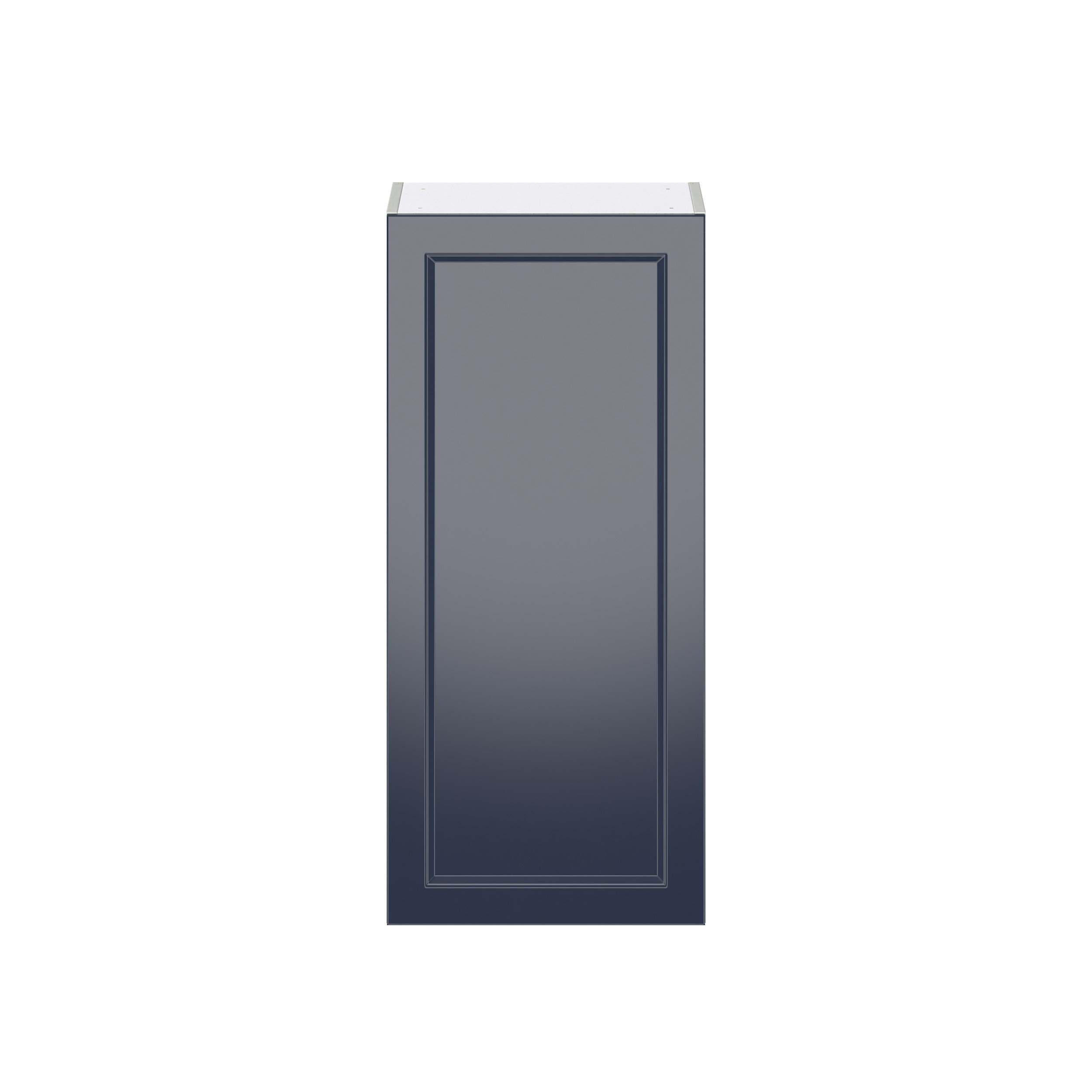 Camellia Painted Midnight Blue Recessed Assembled Wall Cabinet with Full High Door (18 in. W x 40 in. H x 14 in. D)