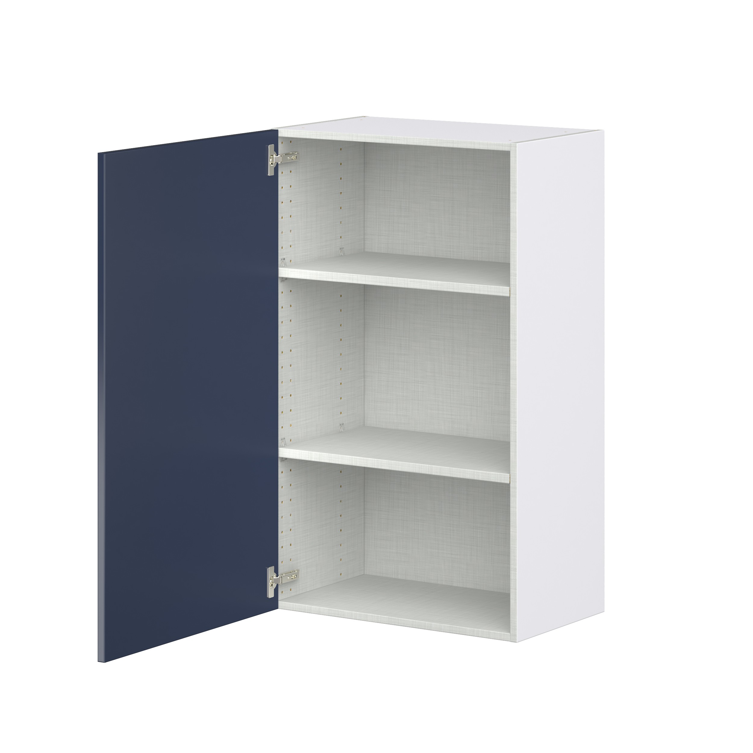 Camellia Painted Midnight Blue Recessed Assembled Wall Cabinet with Full High Door (24 in. W x 40 in. H x 14 in. D)