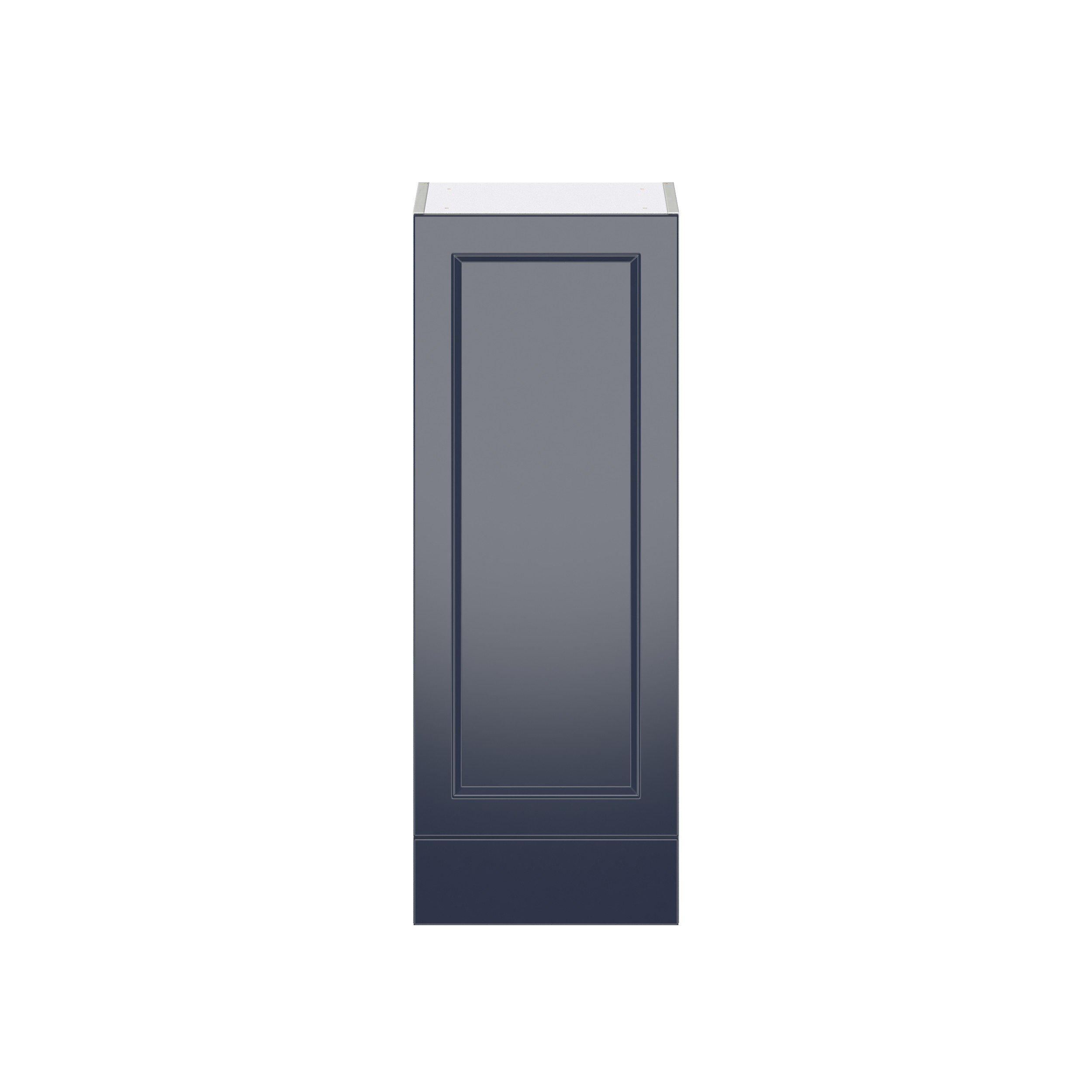 Camellia Painted Midnight Blue Recessed Assembled Wall Cabinet with a Door and a 5 in. Drawer (15 in. W x 40 in. H x 14 in. D)