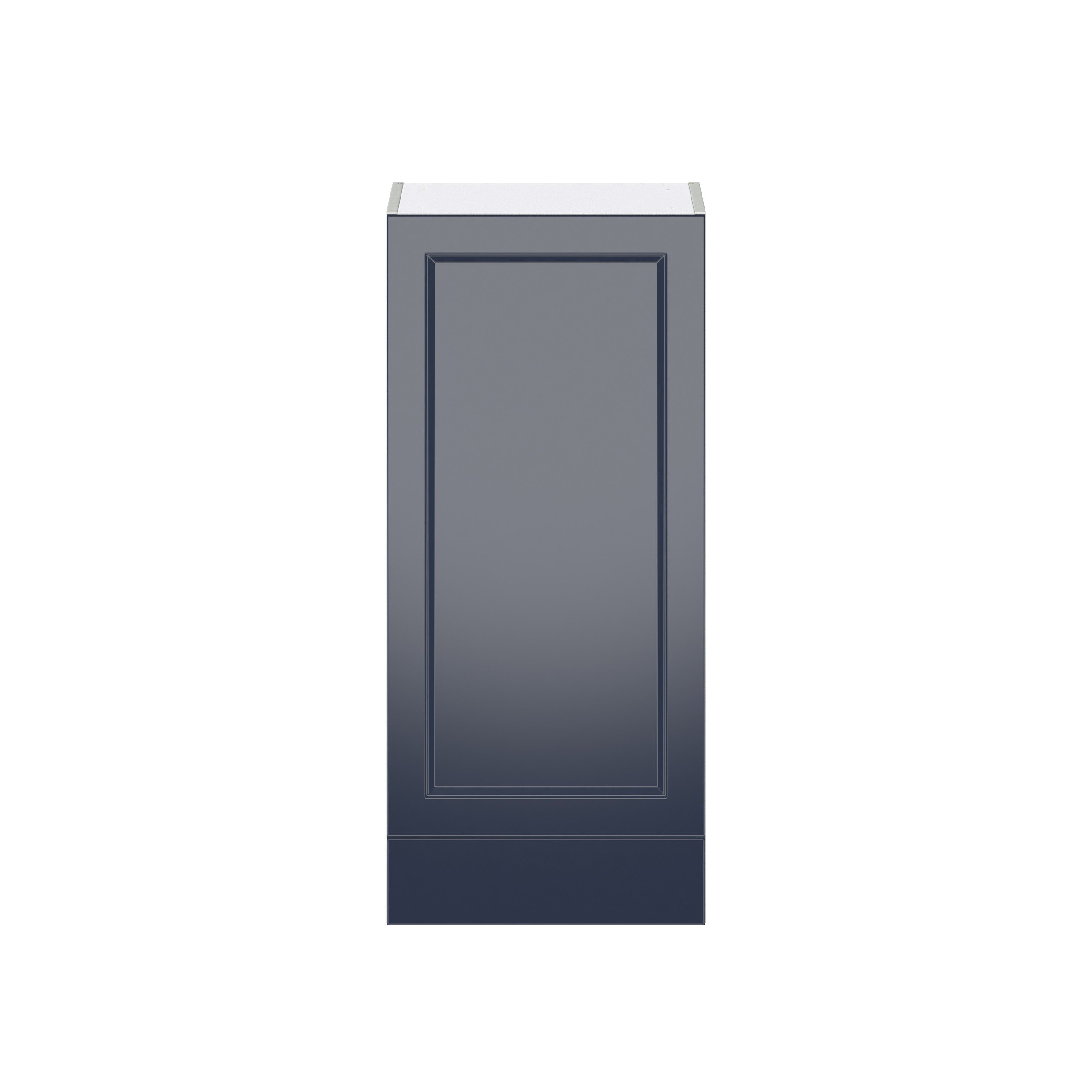 Camellia Painted Midnight Blue Recessed Assembled Wall Cabinet with a Door and a 5 in. Drawer (18 in. W x 40 in. H x 14 in. D)