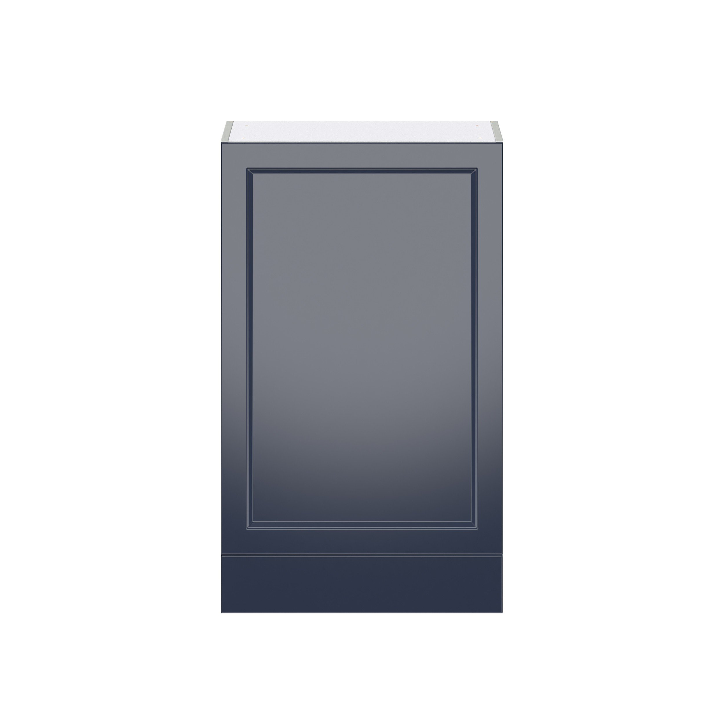 Camellia Painted Midnight Blue Recessed Assembled Wall Cabinet with a Door and a 5 in. Drawer (24 in. W x 40 in. H x 14 in. D)