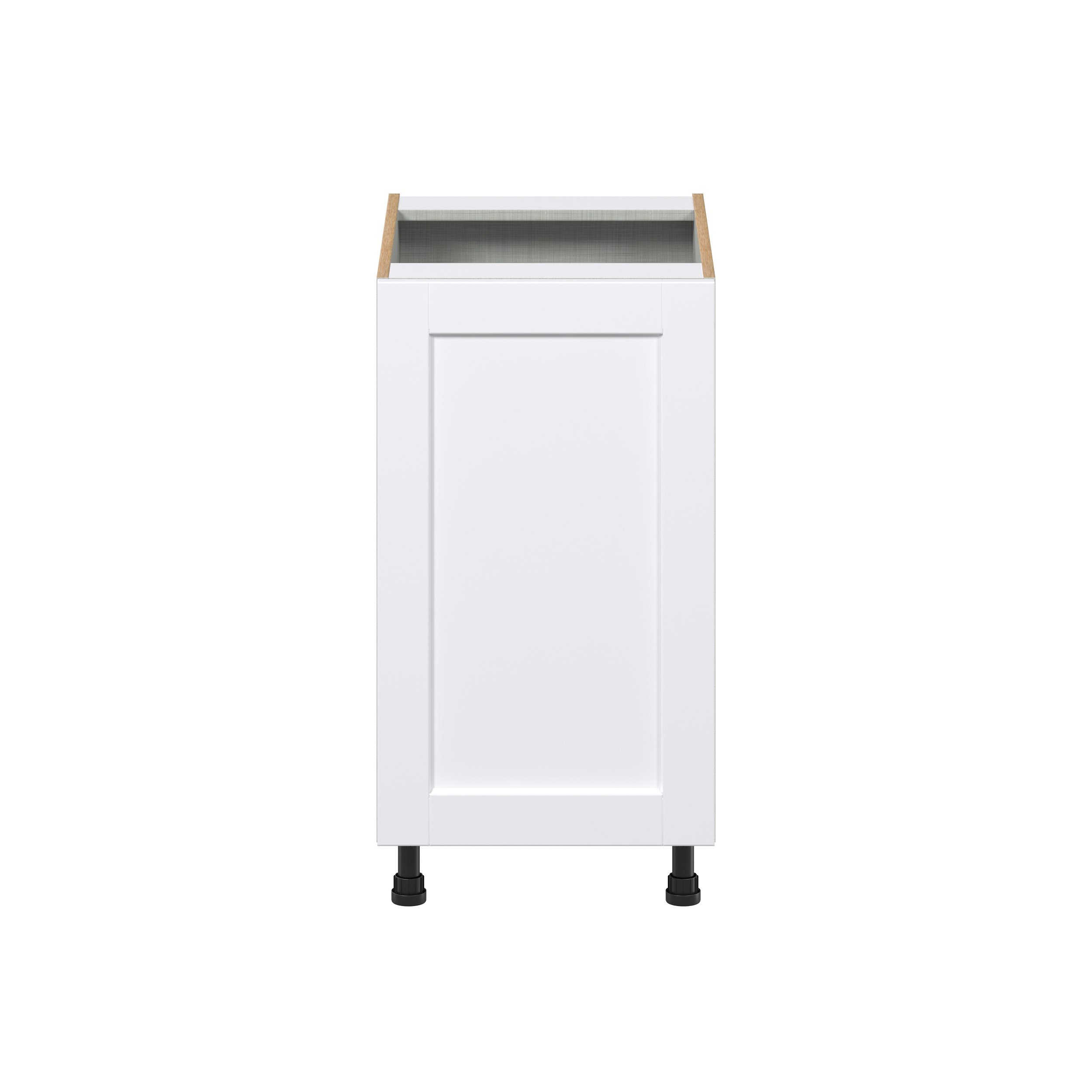 Dahlia Bright White Shaker Assembled Full High Door with 2 Pull Out Waste Bin Kitchen Cabinet (18 in. W x 34.5 in. H x 24 in. D)