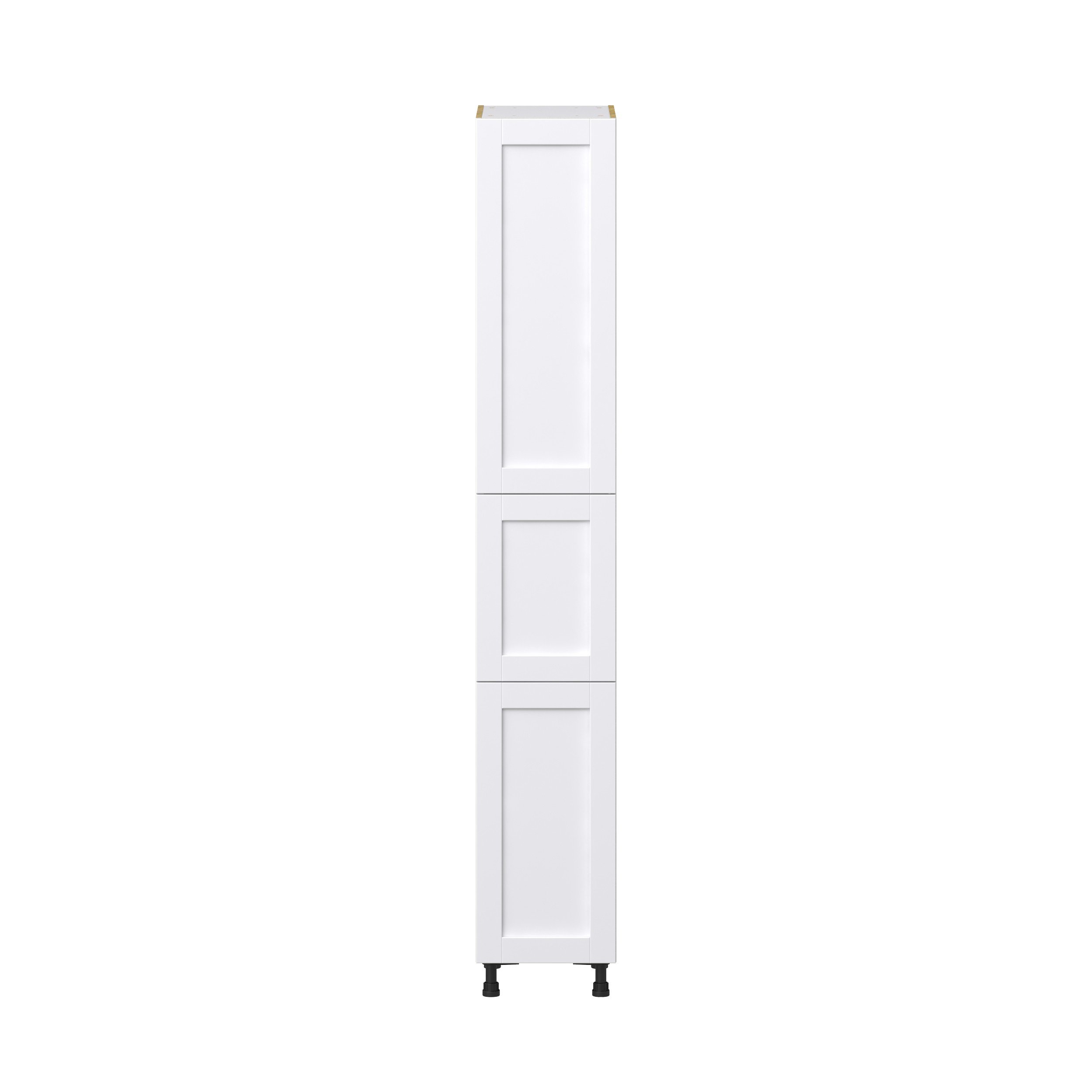 Dahlia Bright White Shaker Assembled Pantry Cabinet with 5 Shelves (15 in. W x 94.5 in. H x 24 in. D)