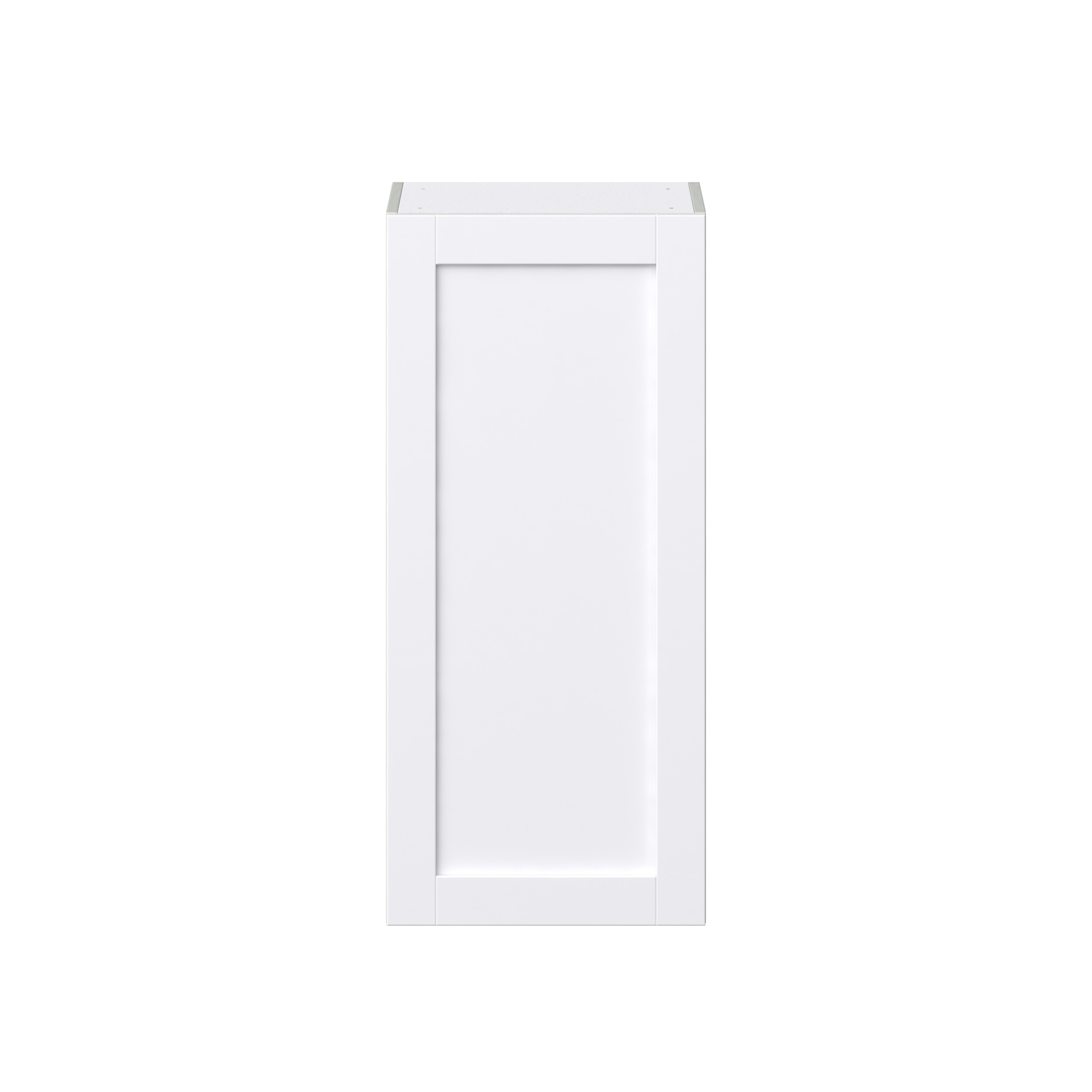 Dahlia Bright White Shaker Assembled Wall Cabinet with Full High Door (18 in. W x 40 in. H x 14 in. D)