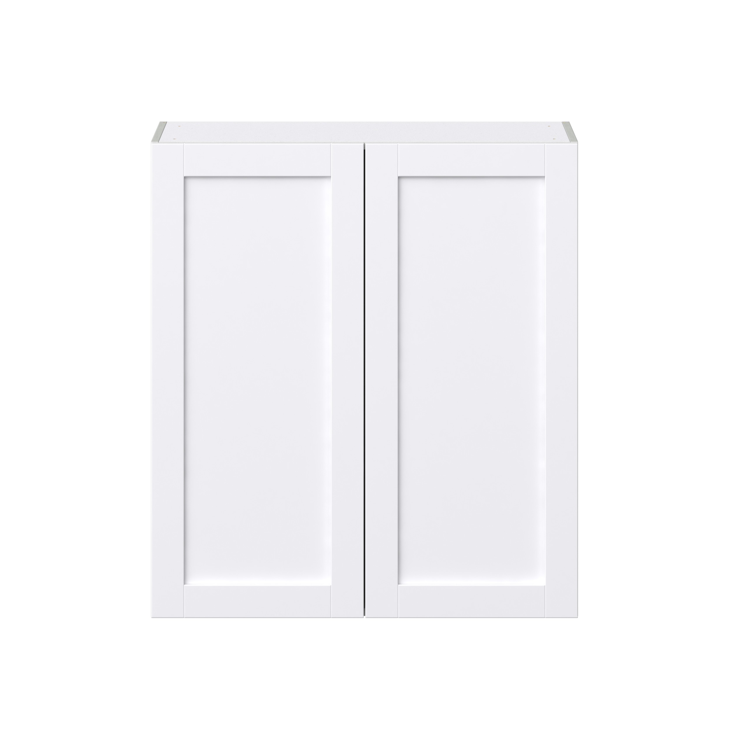 Dahlia Bright White Shaker Assembled Wall Cabinet with 2 Full High Doors (36 in. W x 40 in. H x 14 in. D)