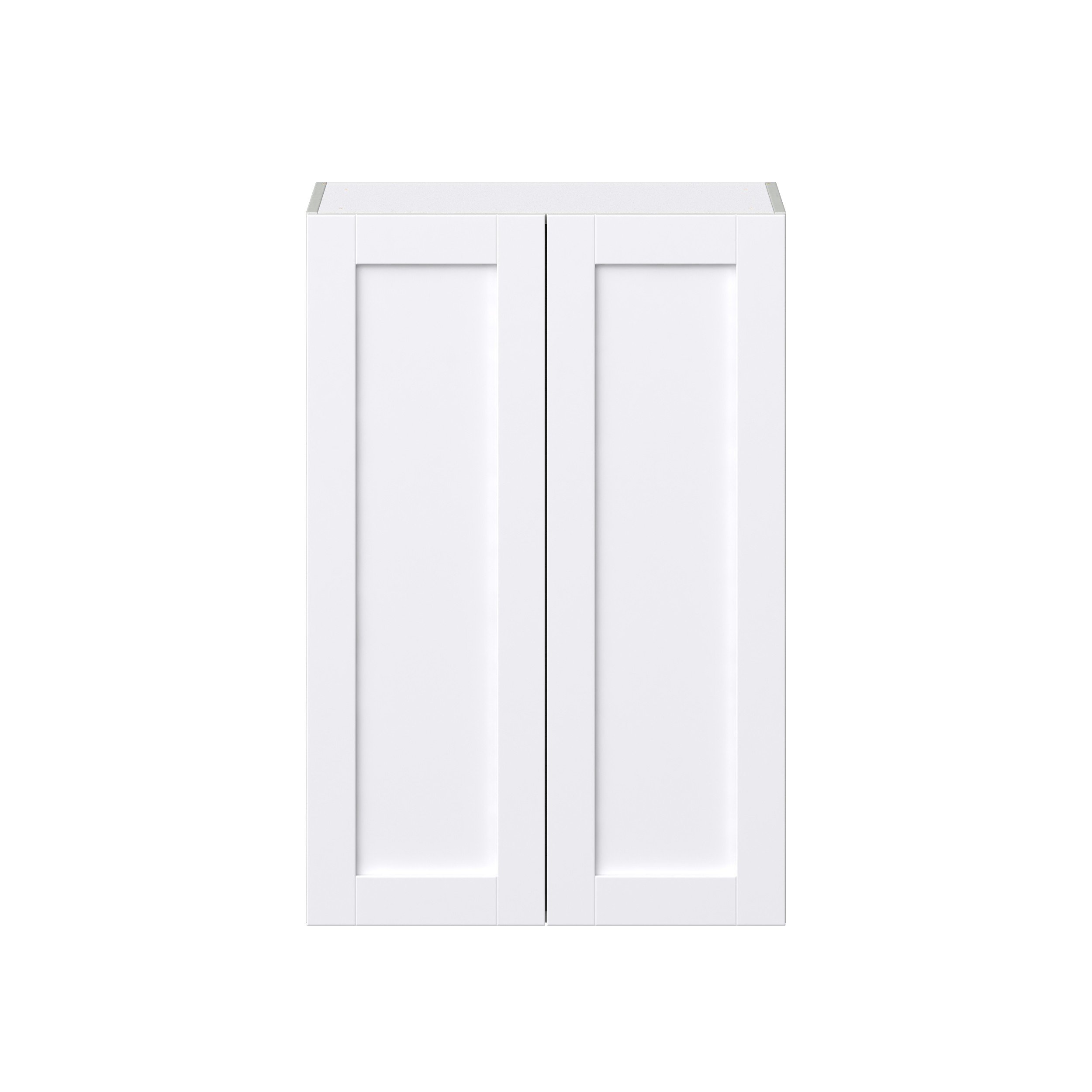 Dahlia Bright White Shaker Assembled Wall Cabinet (27 in. W X 40 in. H X 14 in. D)