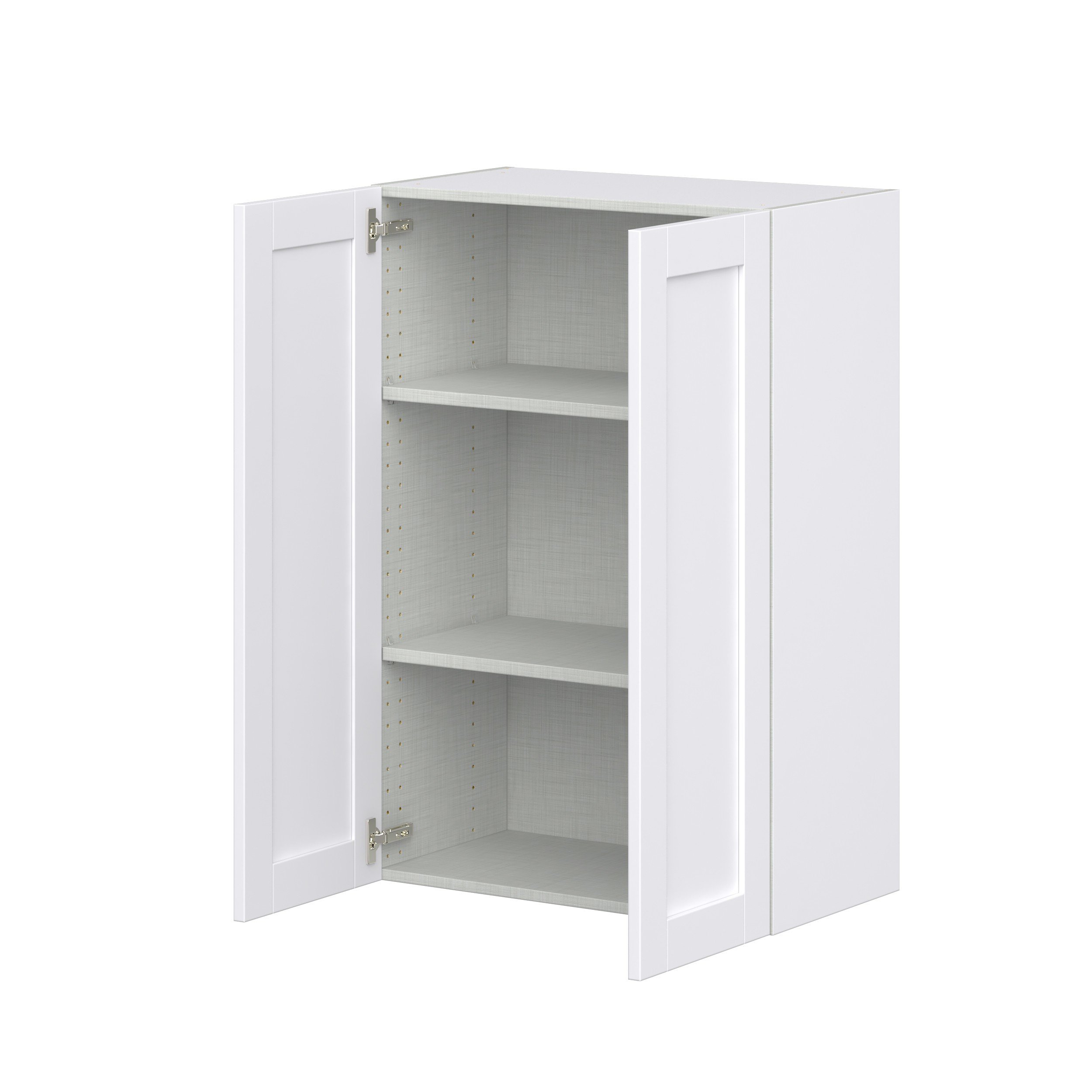 Dahlia Bright White Shaker Assembled Wall Cabinet (27 in. W X 40 in. H X 14 in. D)