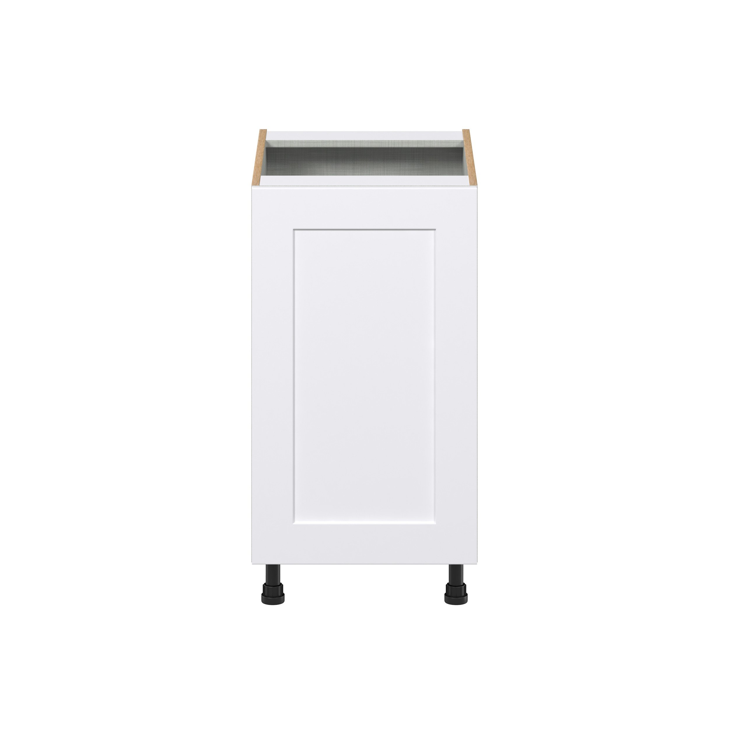 Jasmine Painted Warm White Shaker Assembled Full High Door with 2 Pull Out Waste Bin Kitchen Cabinet (18 in. W x 34.5 in. H x 24 in. D)