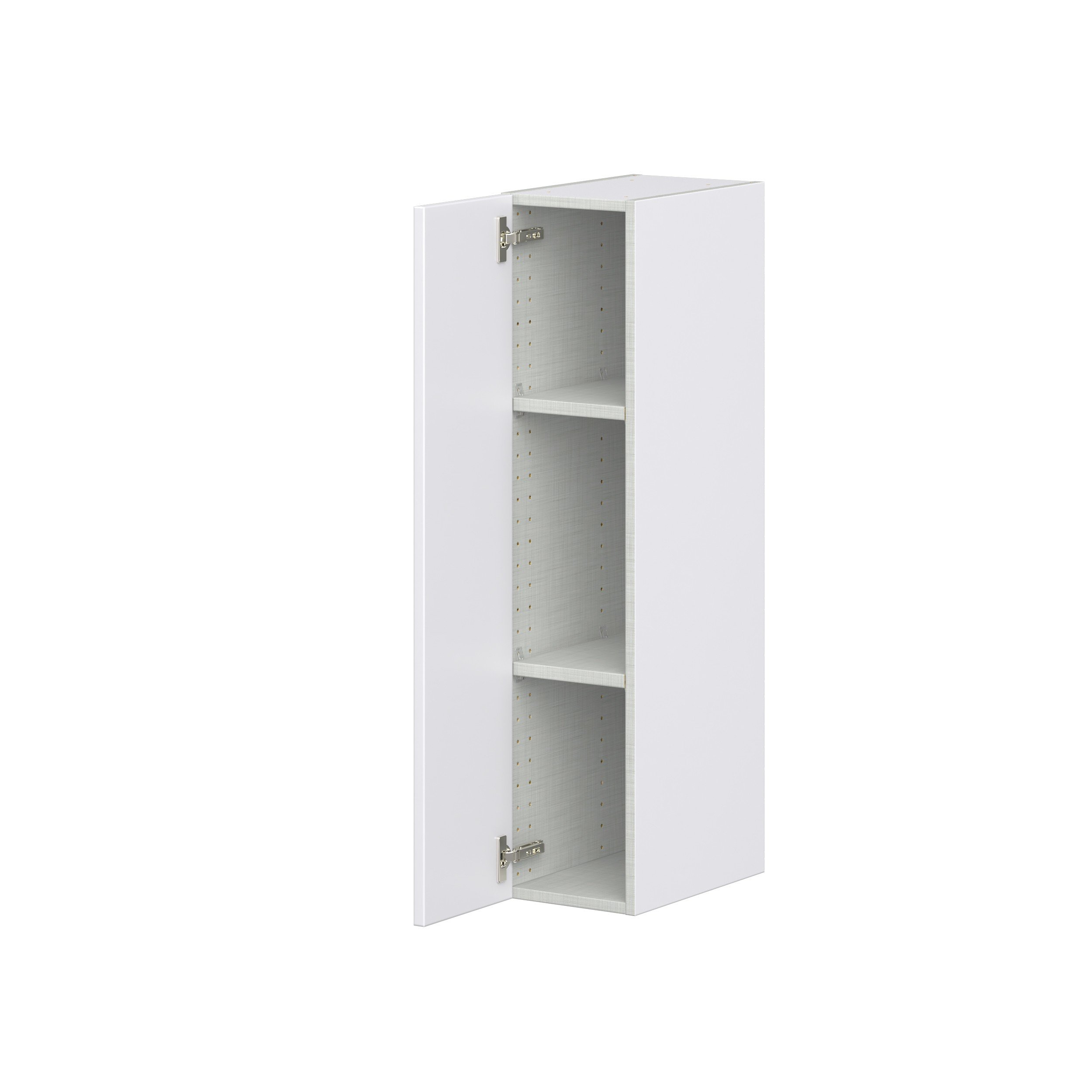 Jasmine Painted Warm White Shaker Assembled Wall Cabinet with Full High Door (9 in. W x 40 in. H x 14 in. D)