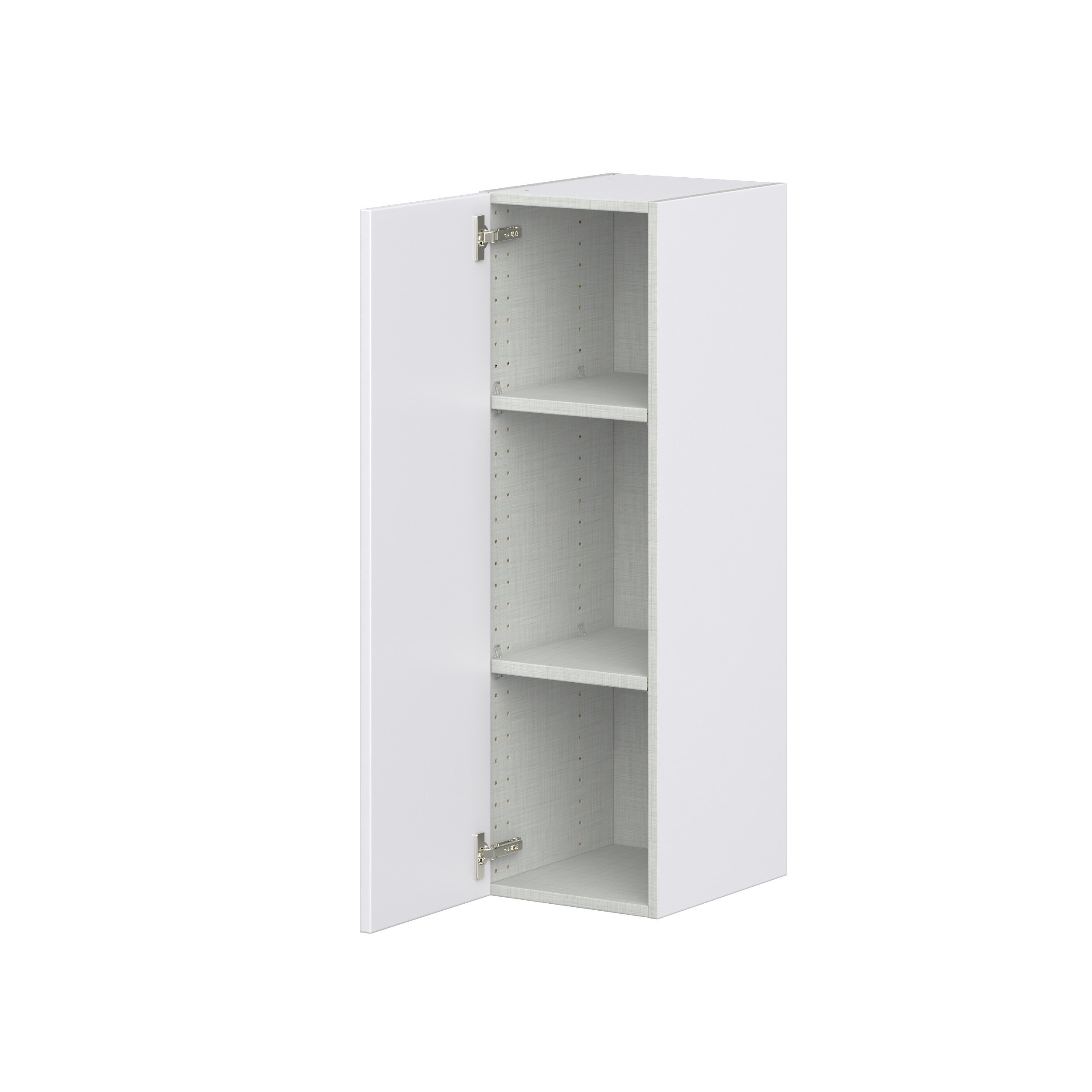 Jasmine Painted Warm White Shaker Assembled Wall Cabinet with Full High Door (12 in. W x 40 in. H x 14 in. D)