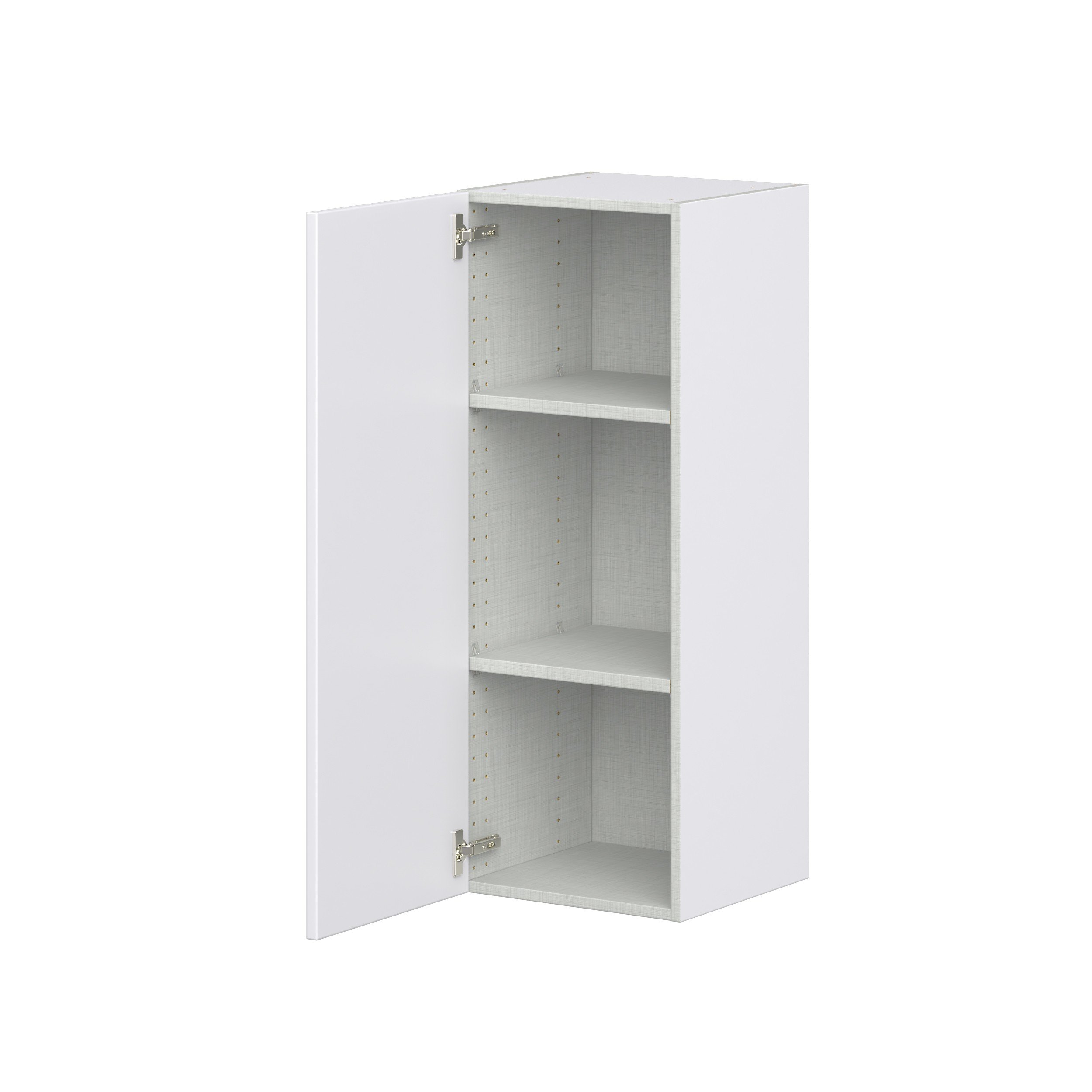 Jasmine Painted Warm White Shaker Assembled Wall Cabinet with Full High Door (15 in. W x 40 in. H x 14 in. D)