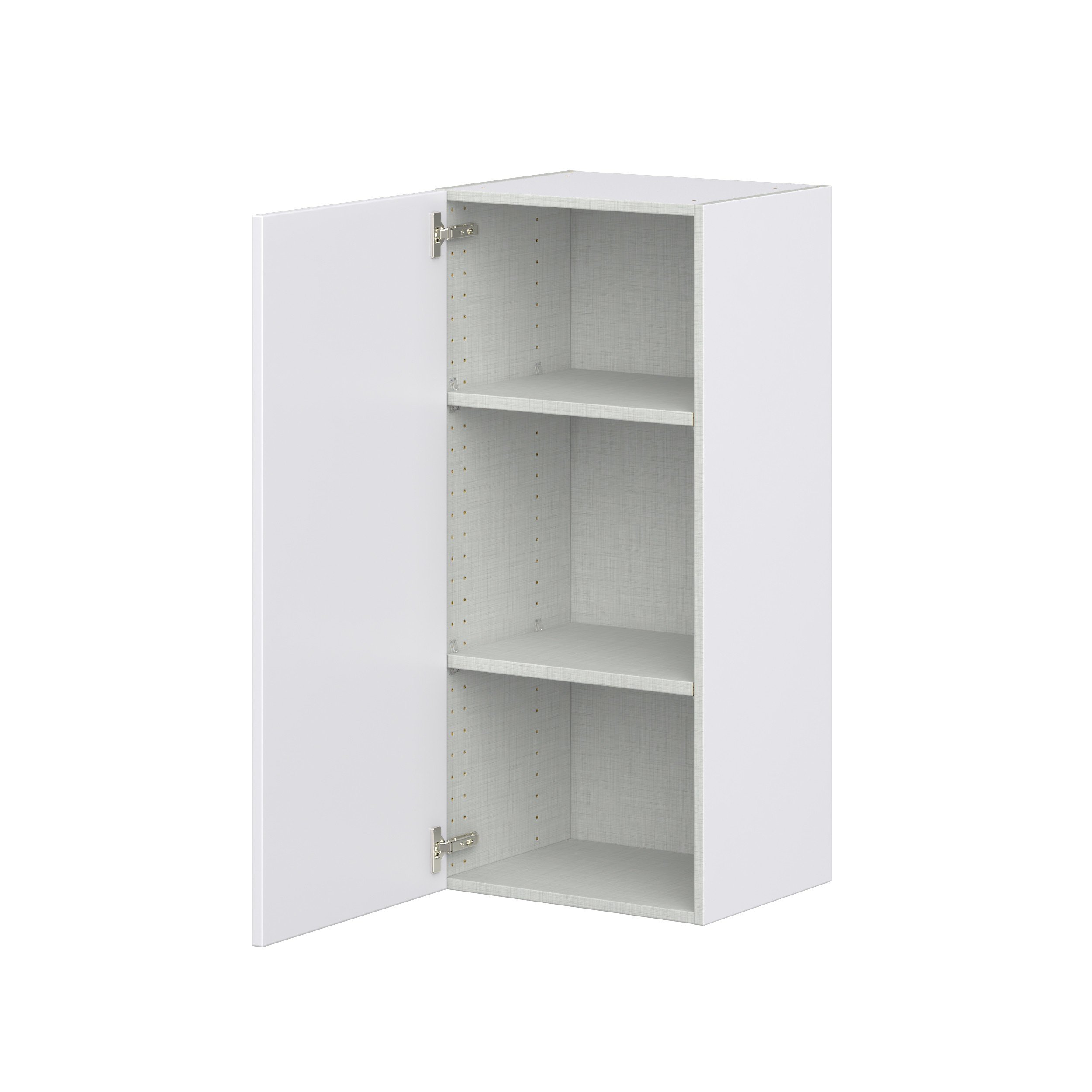 Jasmine Painted Warm White Shaker Assembled Wall Cabinet with Full High Door (18 in. W x 40 in. H x 14 in. D)