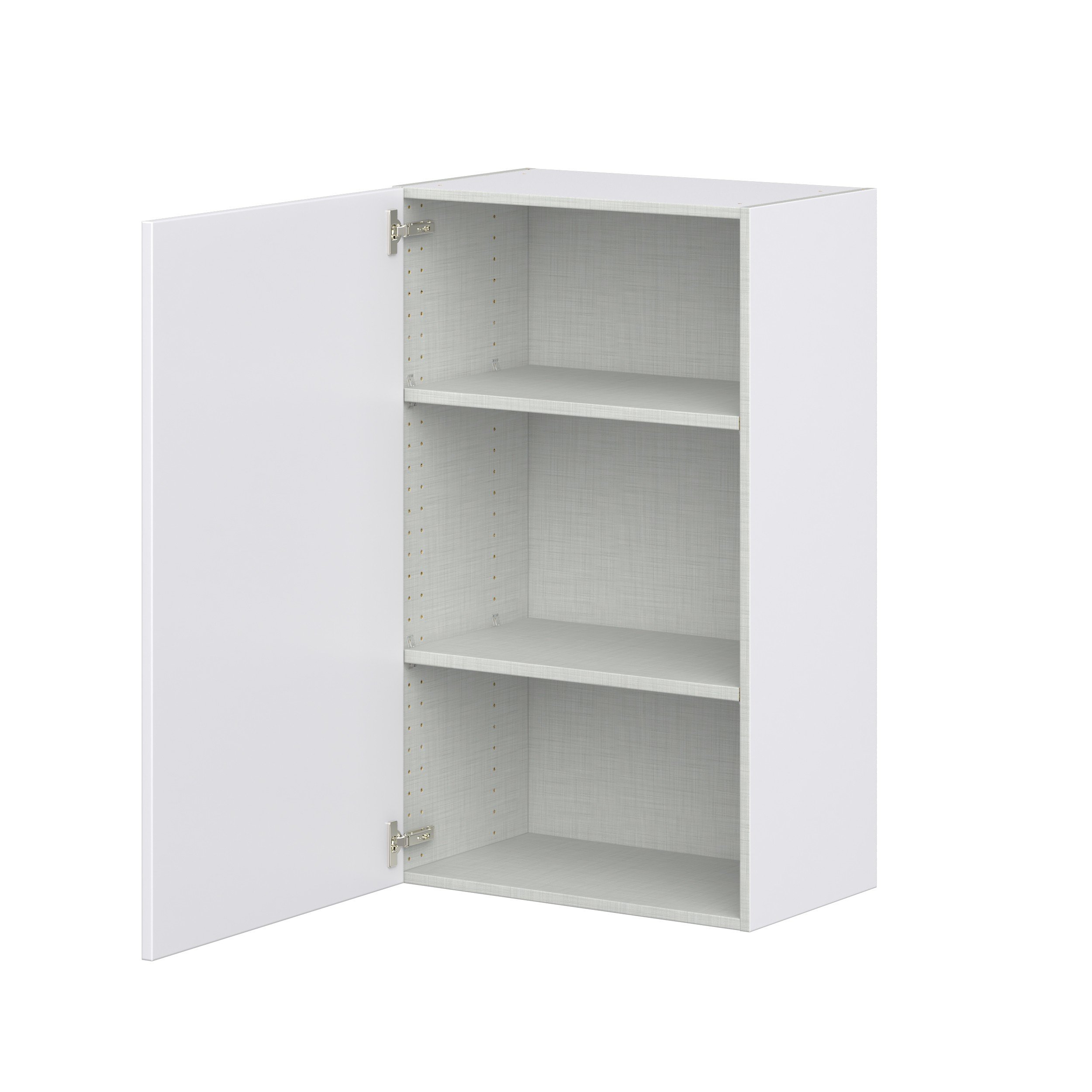 Jasmine Painted Warm White Shaker Assembled Wall Cabinet with Full High Door (24 in. W x 40 in. H x 14 in. D)