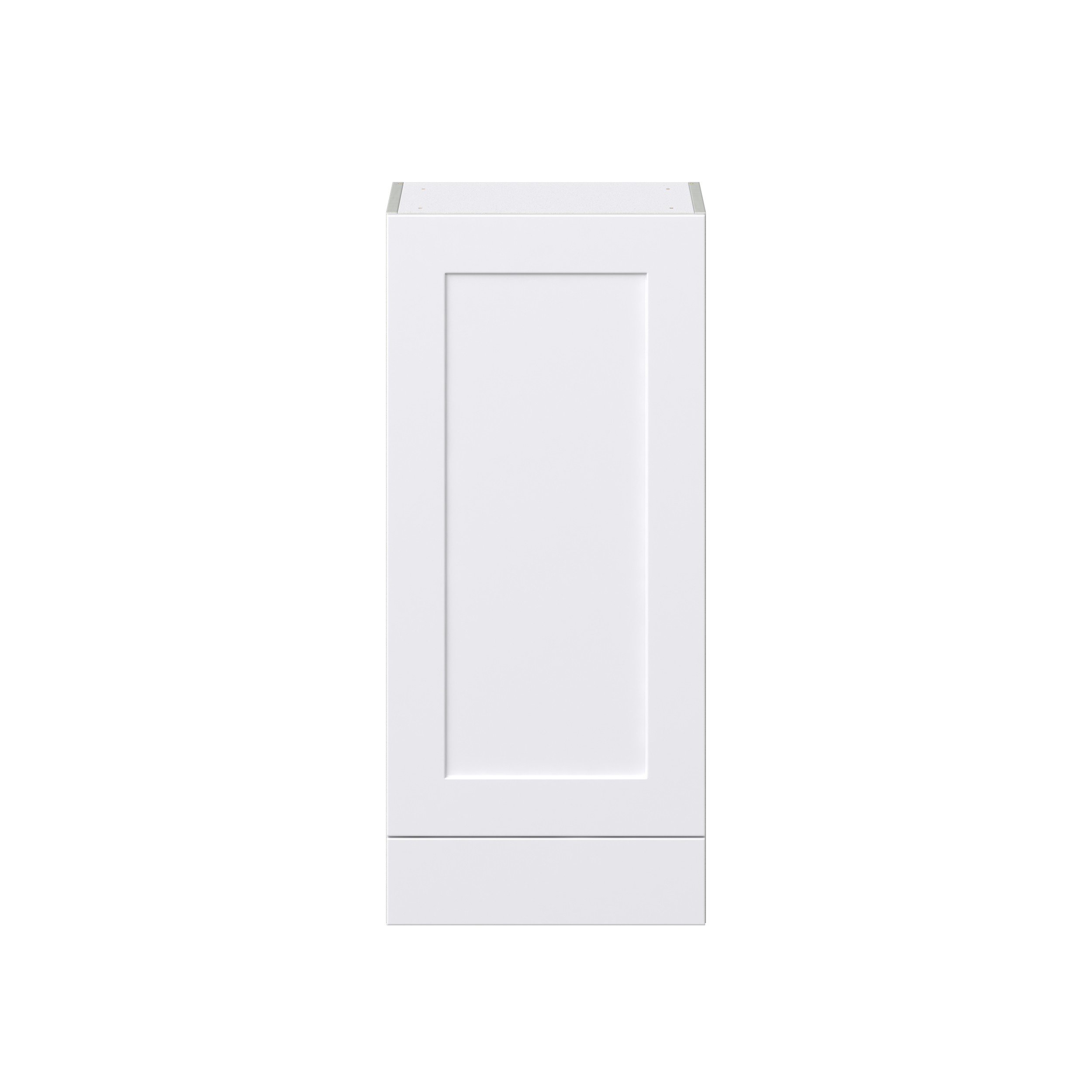 Jasmine Painted Warm White Shaker Assembled Wall Cabinet with a Door and a 5 in. Drawer (18 in. W x 40 in. H x 14 in. D)