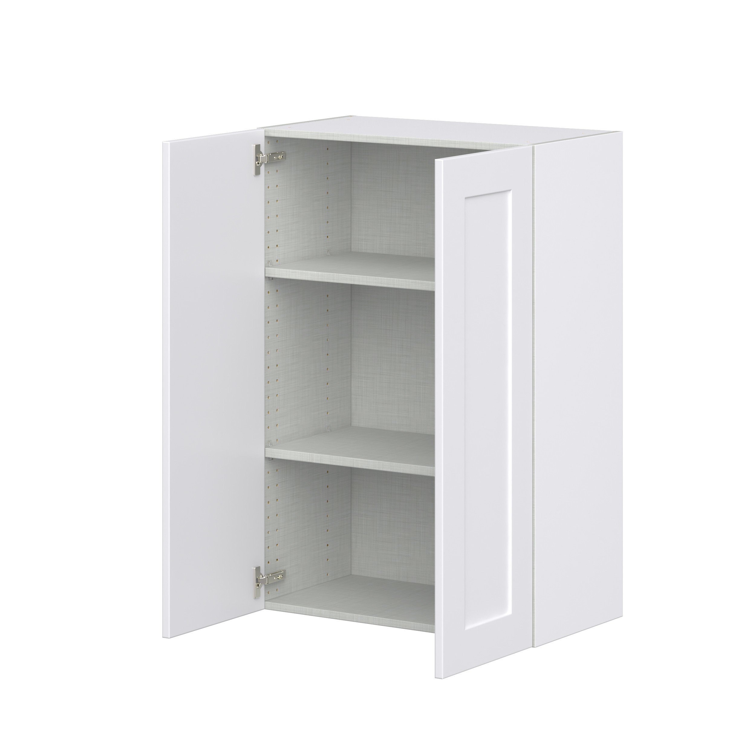 Jasmine Painted Warm White Shaker Assembled Wall Cabinet (27 in. W X 40 in. H X 14 in. D)