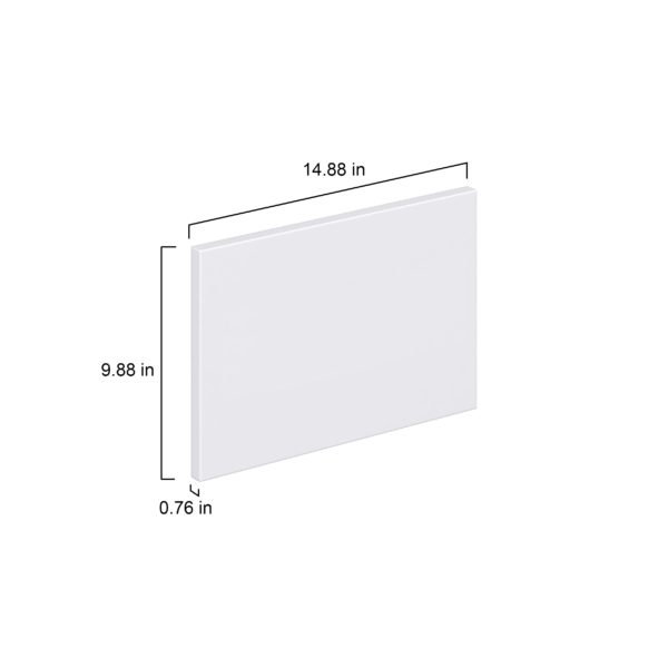 Lily Bright White  Slab 15 x 10 x 0.75 in. Drawer Front