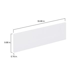 Lily Bright White  Slab 36 x 10 x 0.75 in. Drawer Front