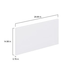 Lily Bright White  Slab 30 x 15 x 0.75 in. Drawer Front