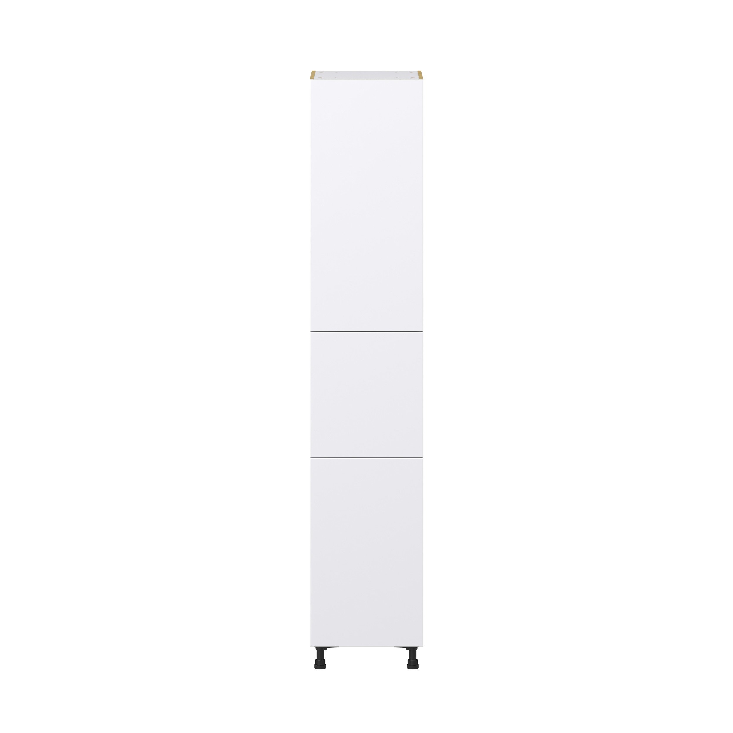 Lily Bright White Slab Assembled Pantry Cabinet with 5 Shelves (18 in. W x 94.5 in. H x 24 in. D)