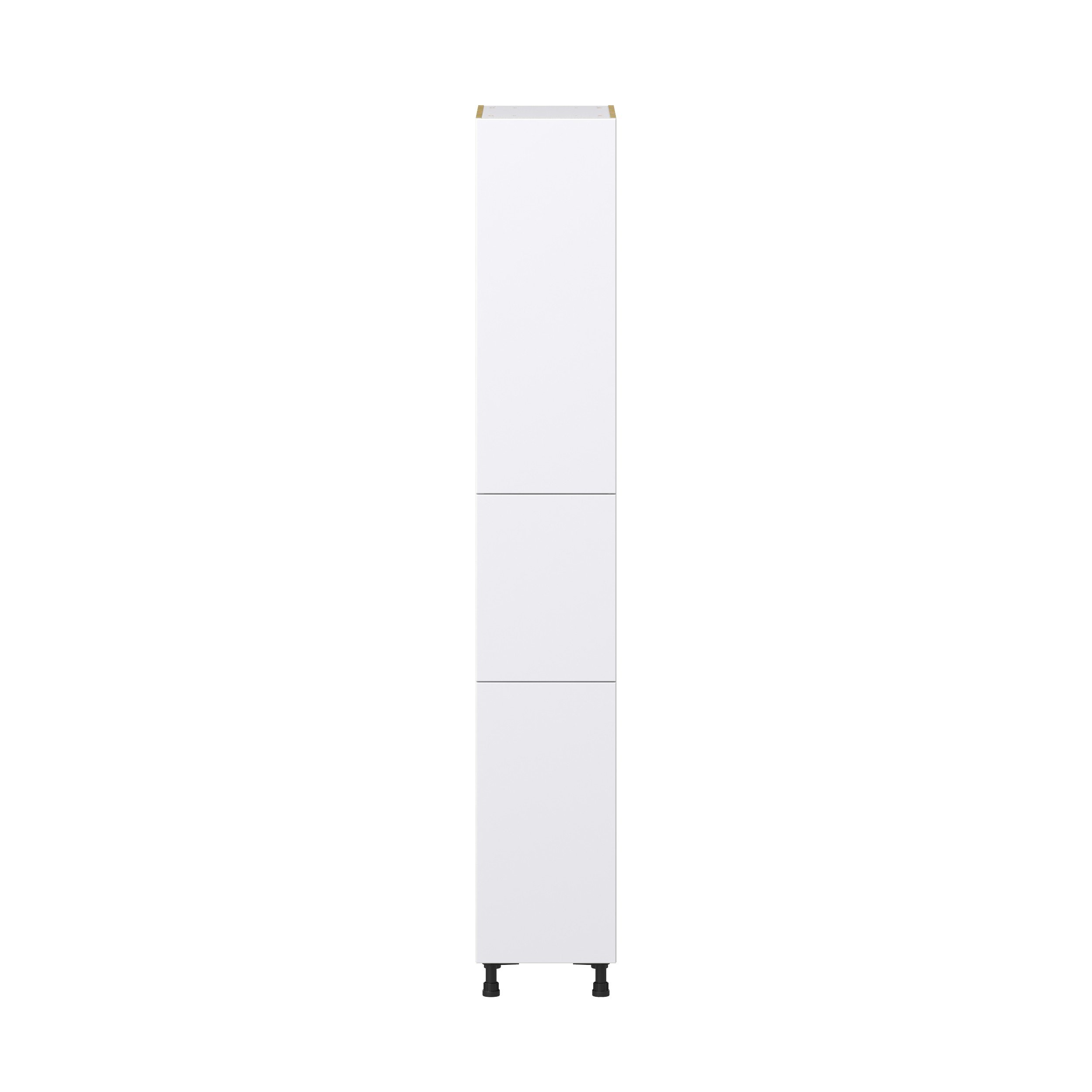 Lily Bright White Slab Assembled Pantry Cabinet with 2 Doors and 3 Inner Drawers (15 in. W X 94.5 in. H X 24 in. D)