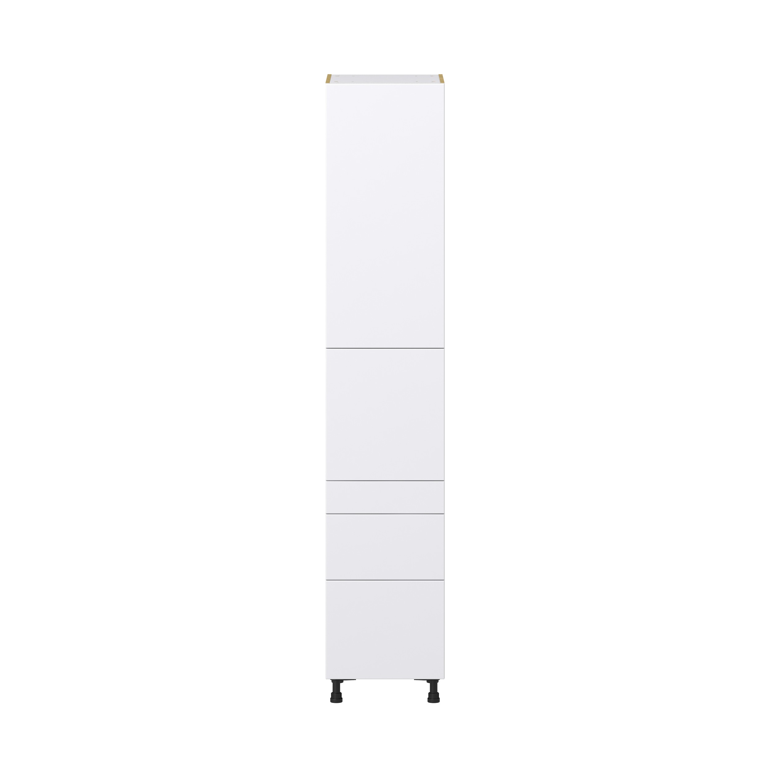 Lily Bright White Slab Assembled Pantry Cabinet with 3 Drawers and 2 Inner Drawers (18 in. W X 94.5 in. H X 24 in. D)