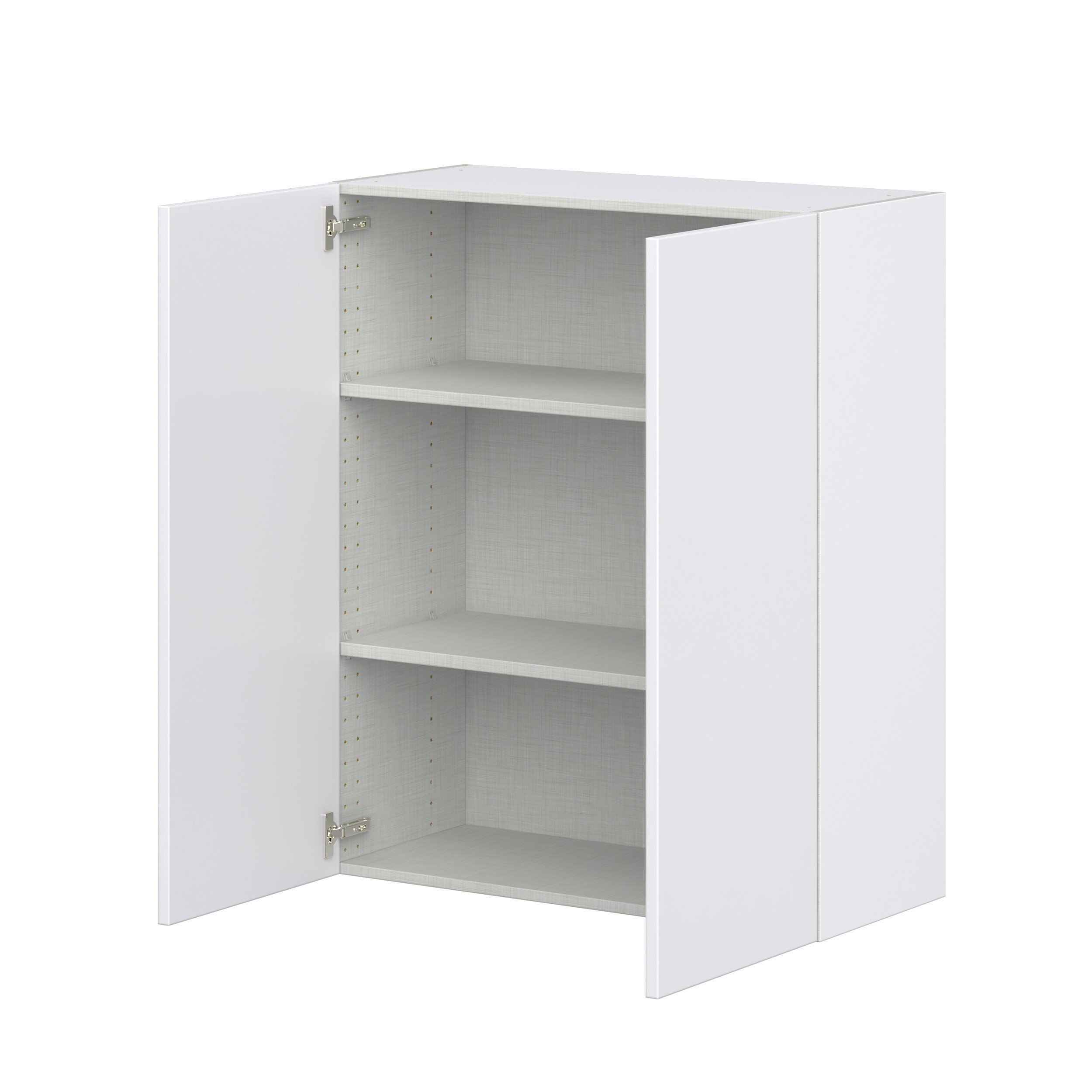 Lily Bright White Slab Assembled Wall Cabinet (33 in. W X 40 in. H X 14 in. D)