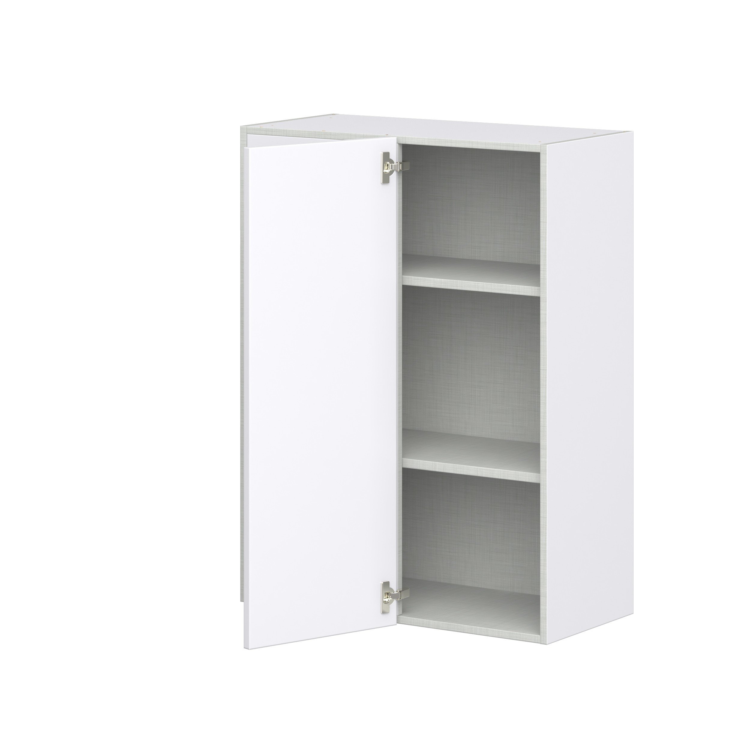 Lily Bright White Slab Assembled Wall Blind Corner Cabinet (30 in. W X 40 in. H X 14 in. D)