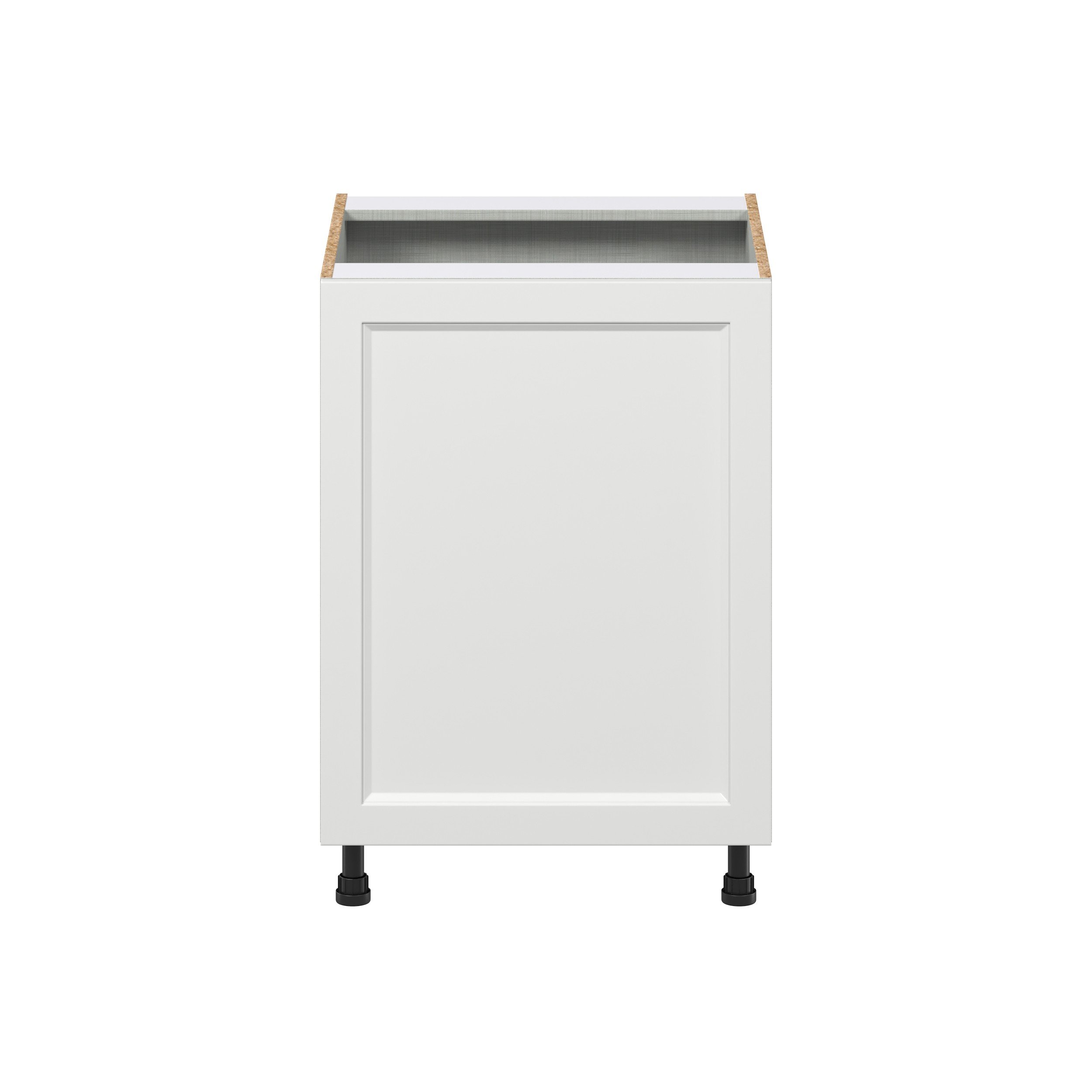 Magnolia Painted Bright White Recessed Assembled Full High Door with Pull Out  3 Waste Bins Kitchen Cabinet (24 in. W x 34.5 in. H x 24 in. D)