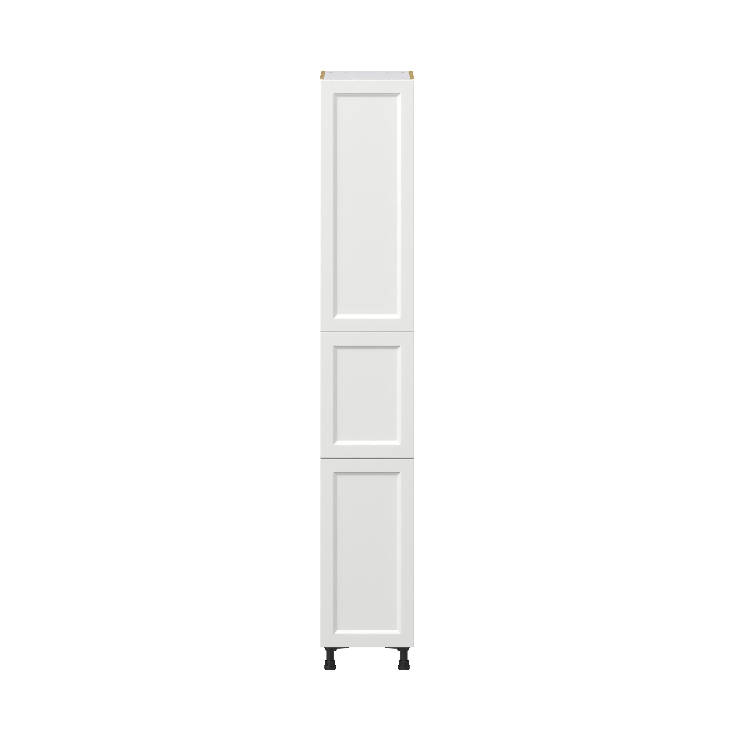 Magnolia Painted Bright White Recessed Assembled Pantry Cabinet with 5 Shelves (15 in. W x 94.5 in. H x 24 in. D)