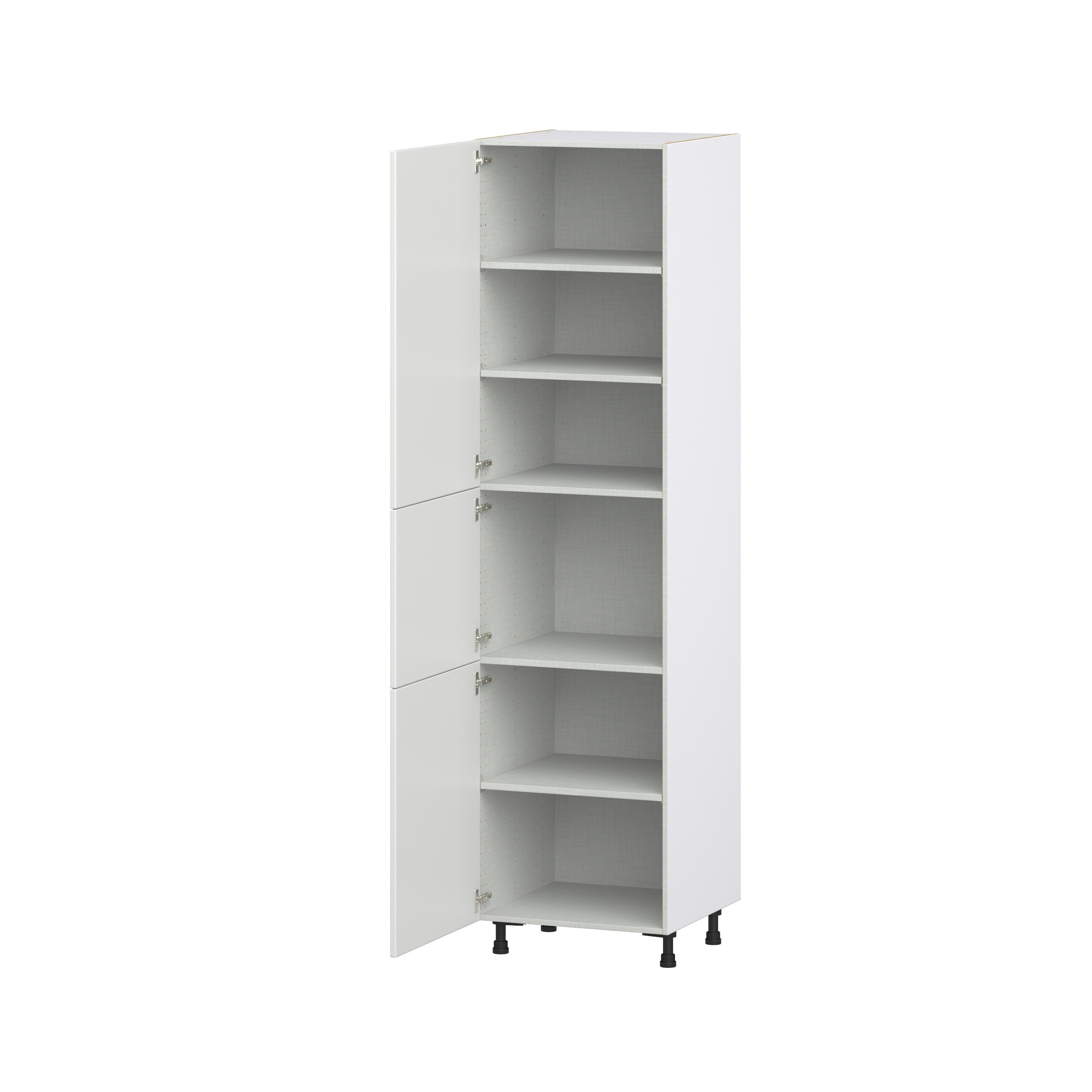 Magnolia Painted Bright White Recessed Assembled Pantry Cabinet with 5 Shelves (24 in. W x 94.5 in. H x 24 in. D)