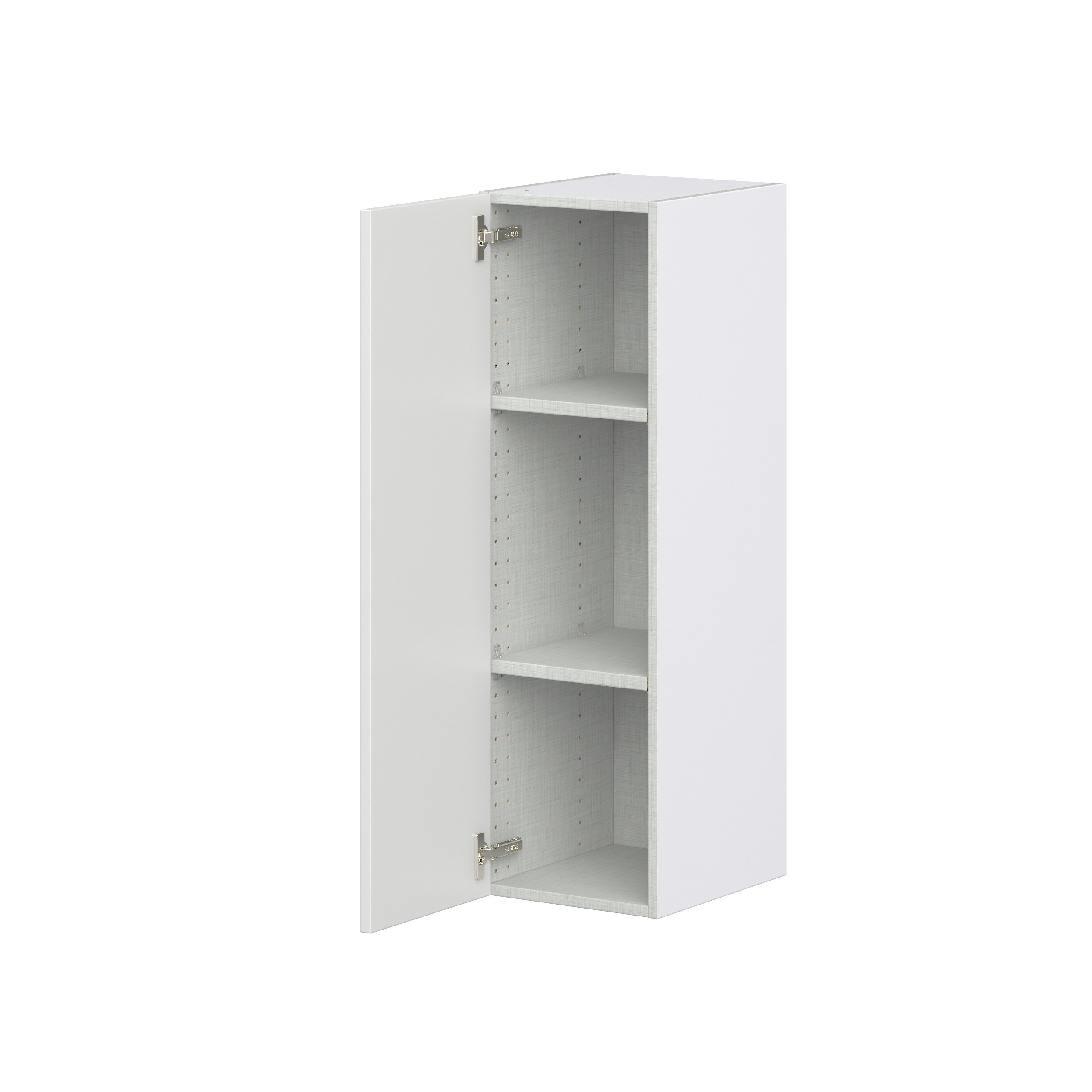 Magnolia Painted Bright White Recessed Assembled Wall Cabinet with Full High Door (12 in. W x 40 in. H x 14 in. D)