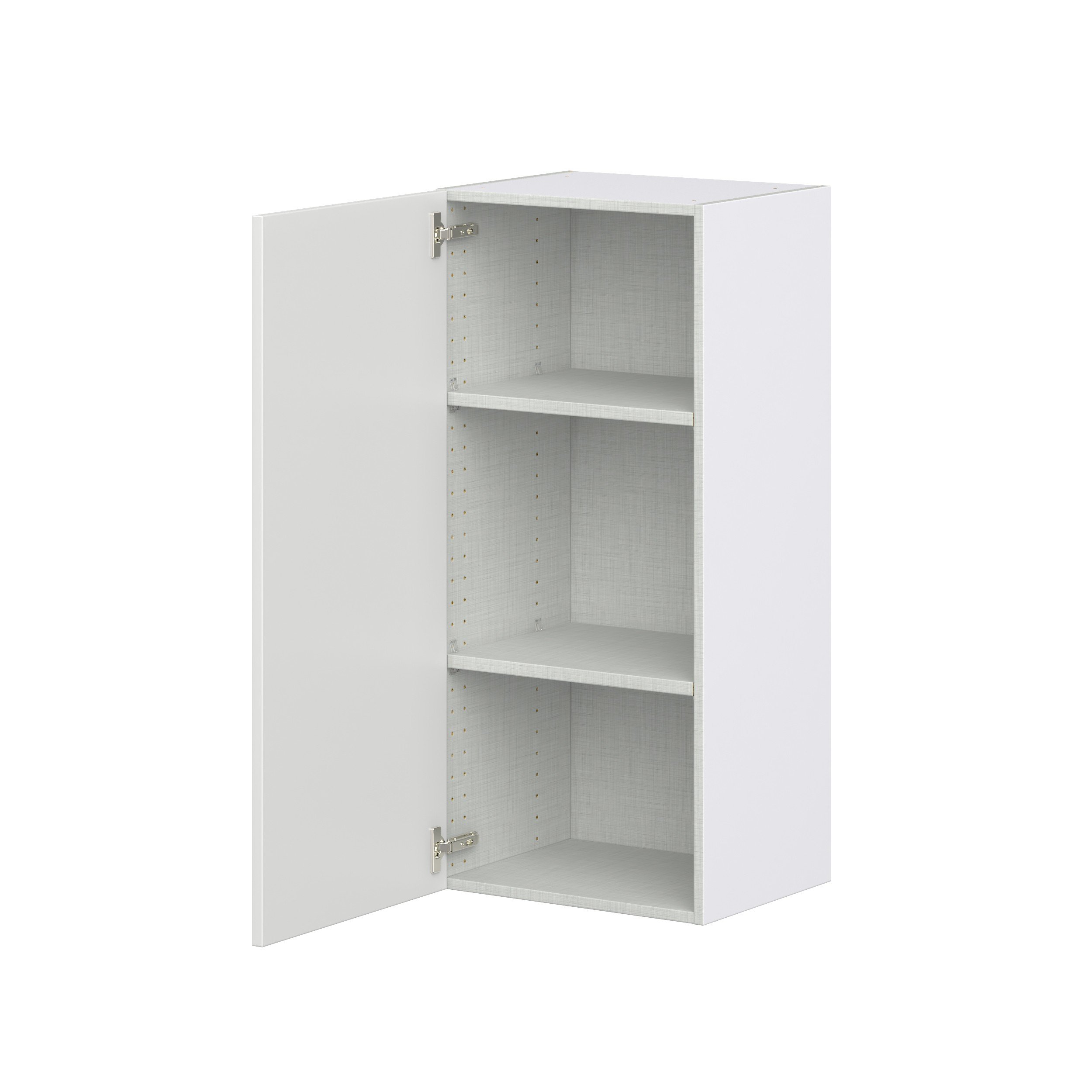 Magnolia Painted Bright White Recessed Assembled Wall Cabinet with Full High Door (18 in. W x 40 in. H x 14 in. D)