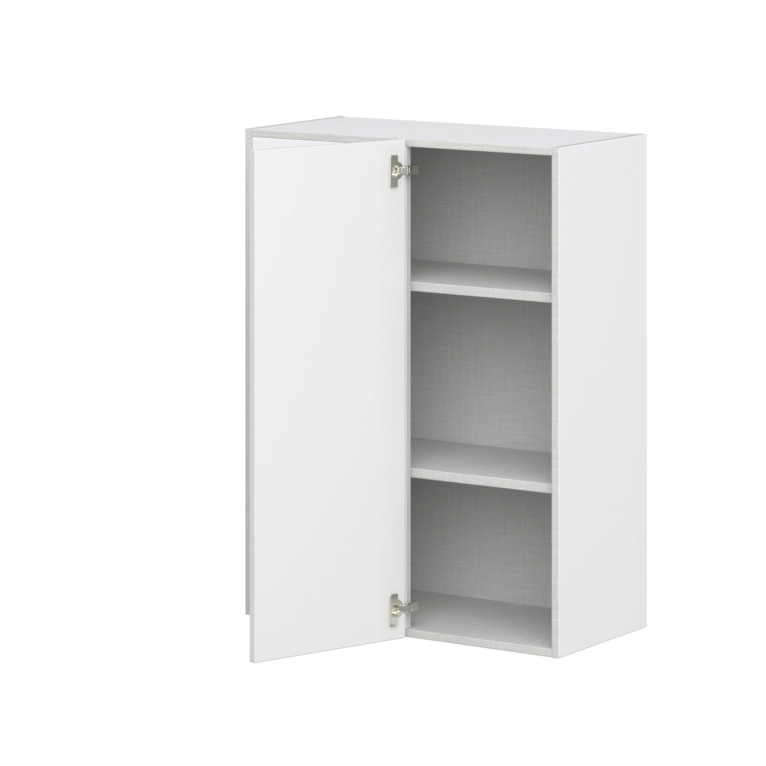 Magnolia Painted Bright White Recessed Assembled Wall Blind Corner Cabinet (30 in. W X 40 in. H X 14 in. D)