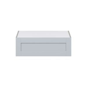 Sea Holly Light Gray  Shaker Assembled Deep Wall Bridge Cabinet with Lift Up Door (30 in. W X 10 in. H X 24 in. D)