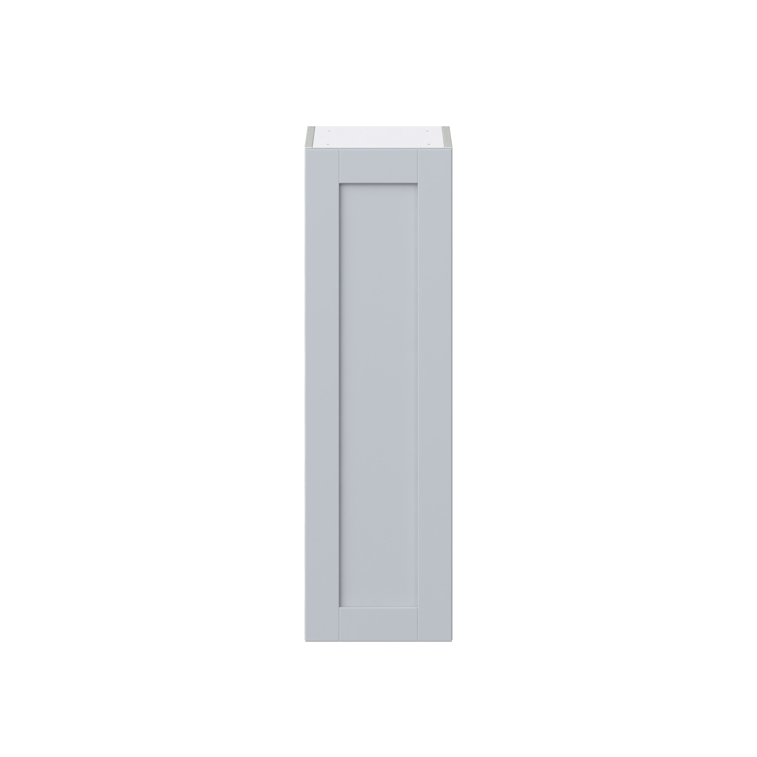 Sea Holly Light Gray Shaker Assembled Wall Cabinet with Full High Door (12 in. W x 40 in. H x 14 in. D)