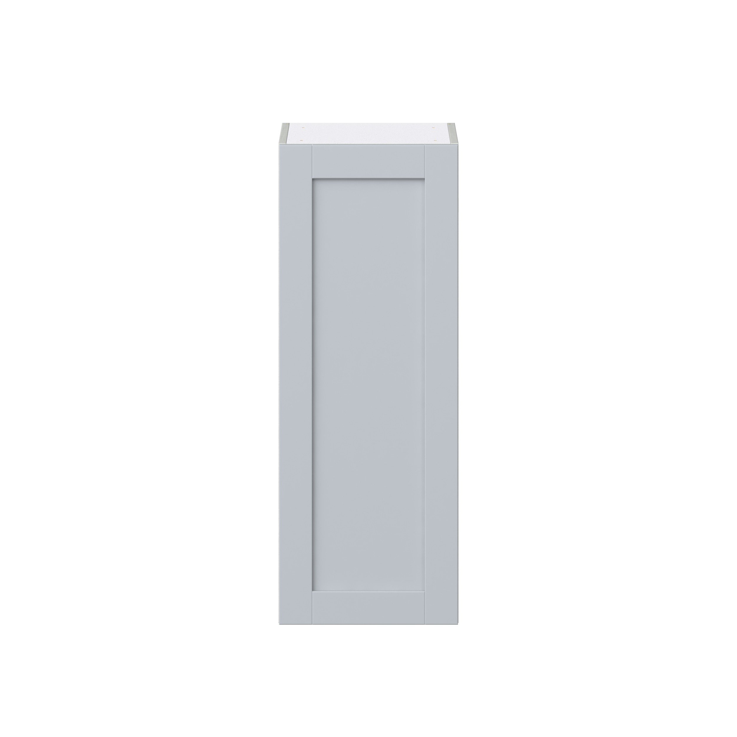 Sea Holly Light Gray Shaker Assembled Wall Cabinet with Full High Door (15 in. W x 40 in. H x 14 in. D)