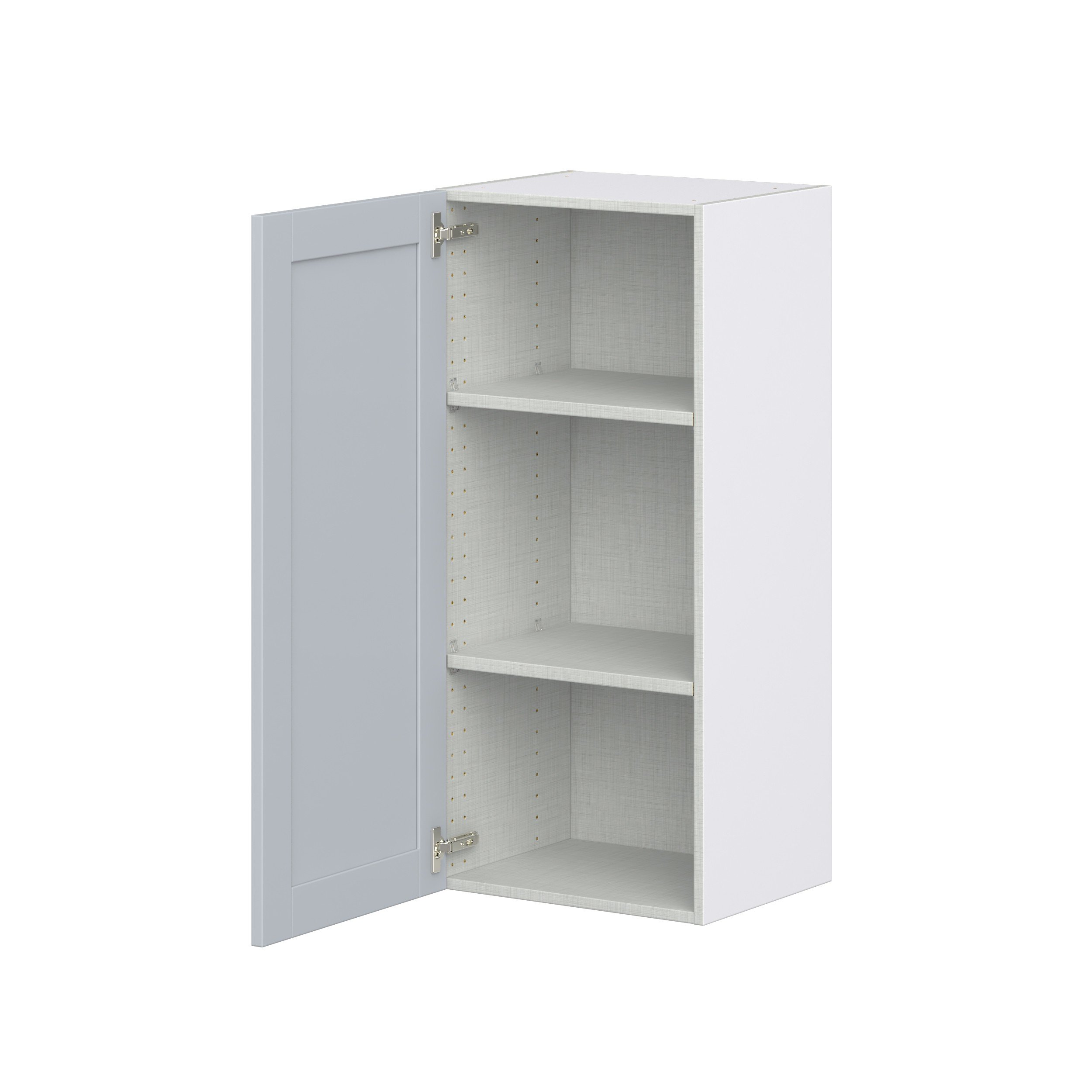 Sea Holly Light Gray Shaker Assembled Wall Cabinet with Full High Door (18 in. W x 40 in. H x 14 in. D)